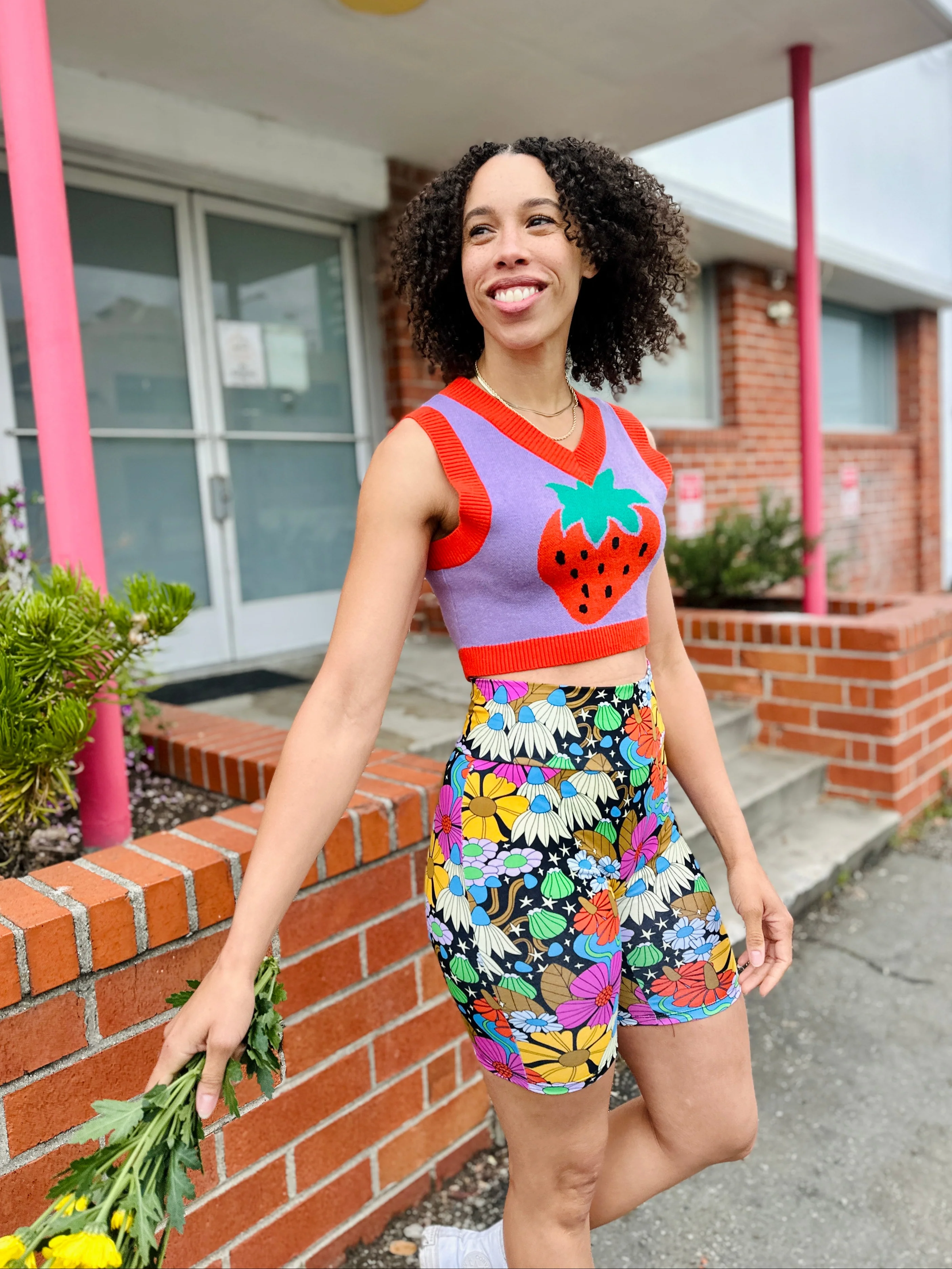 Bike Shorts Cosmic Floral - Image 2