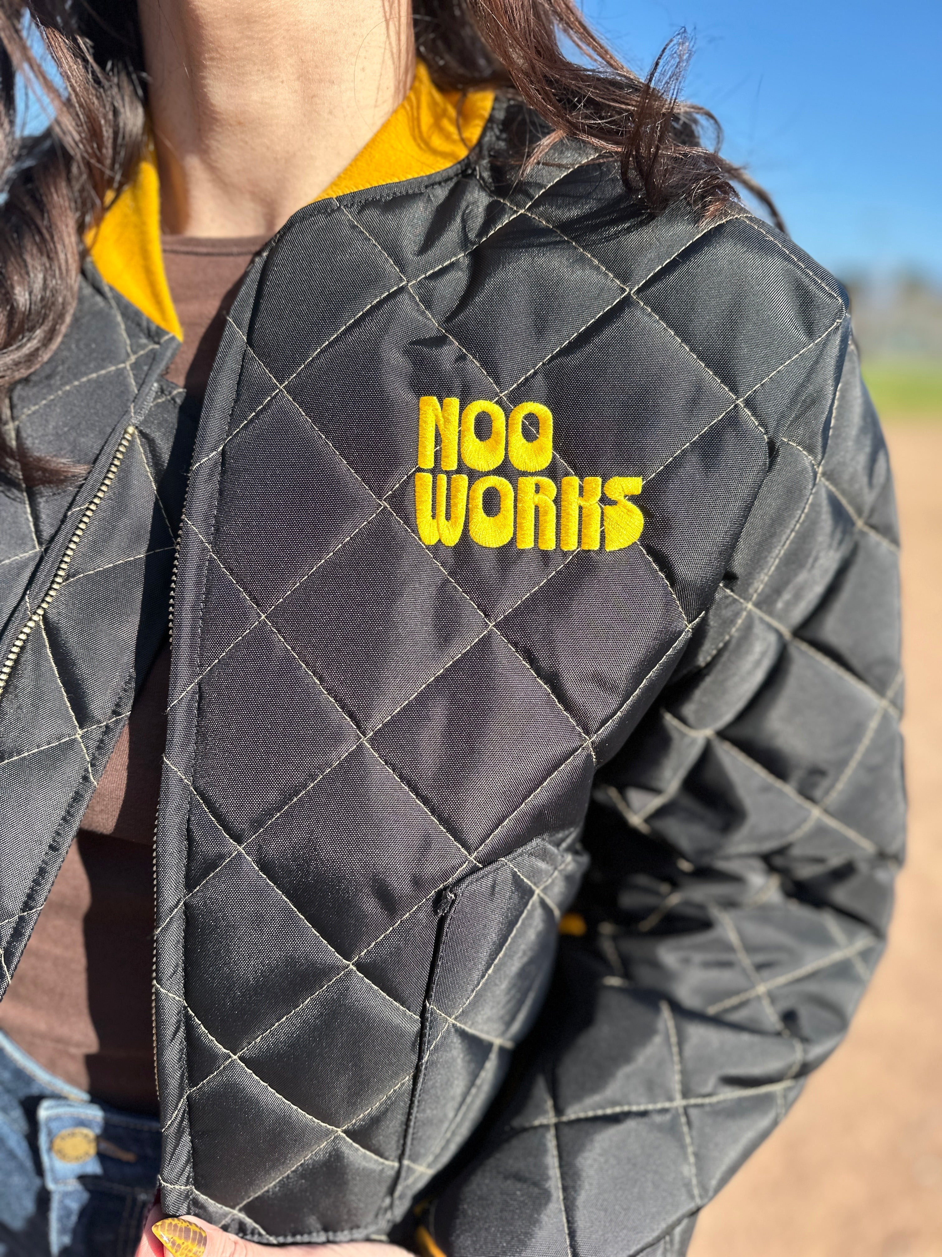 Bomber Jacket Black/Yellow - Image 3