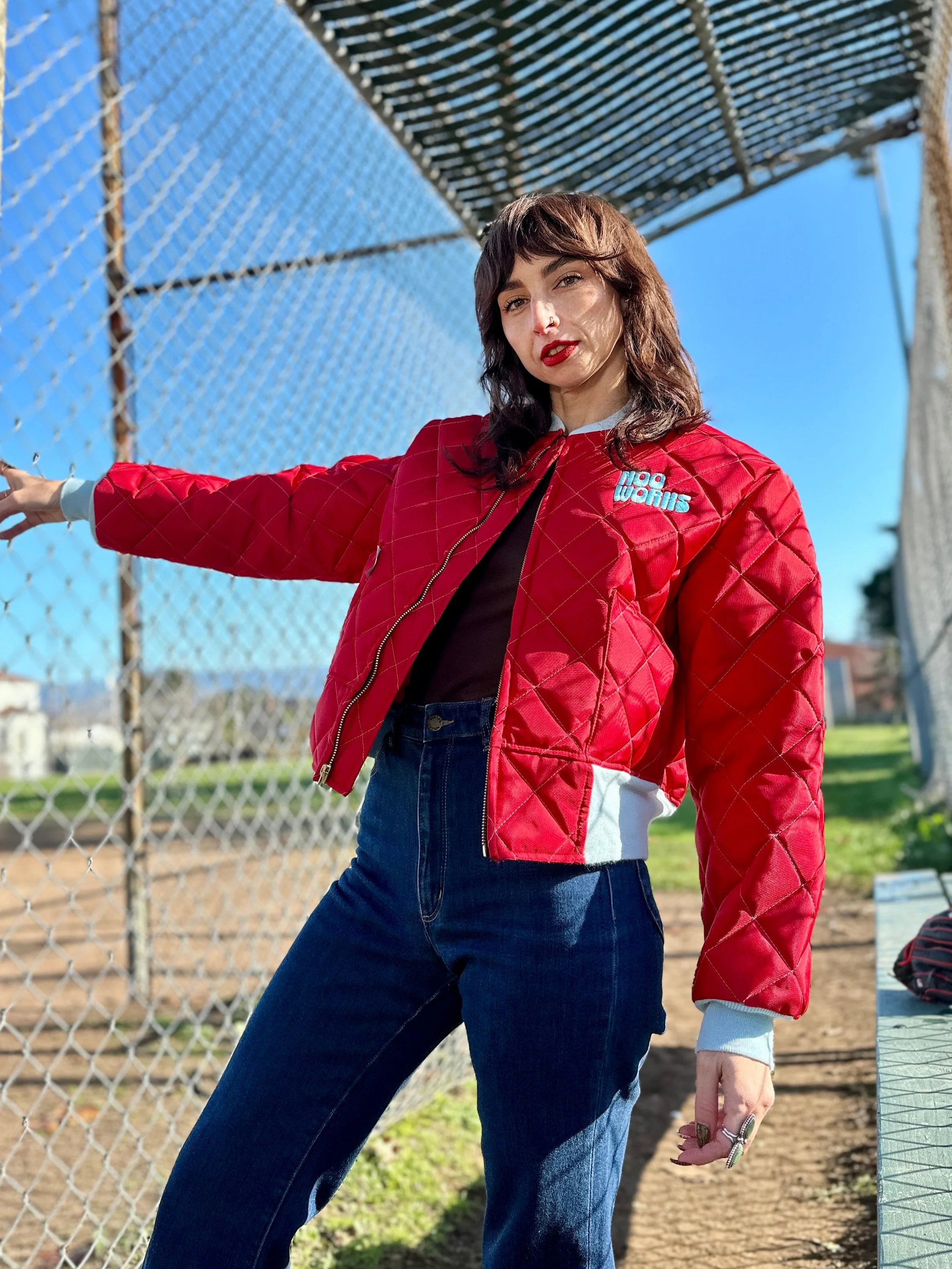 Bomber Jacket Blue/Red