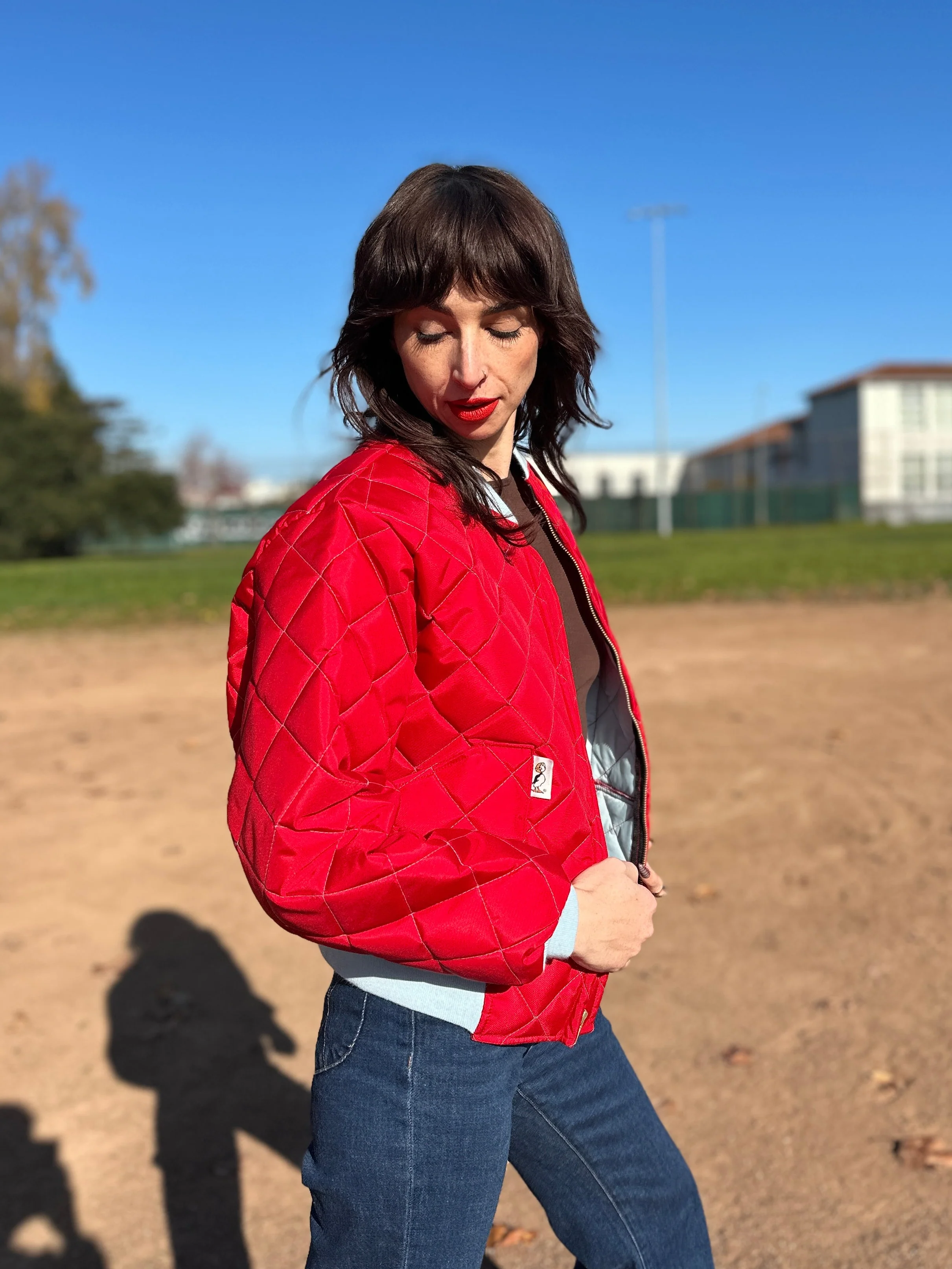 Bomber Jacket Blue/Red - Image 6