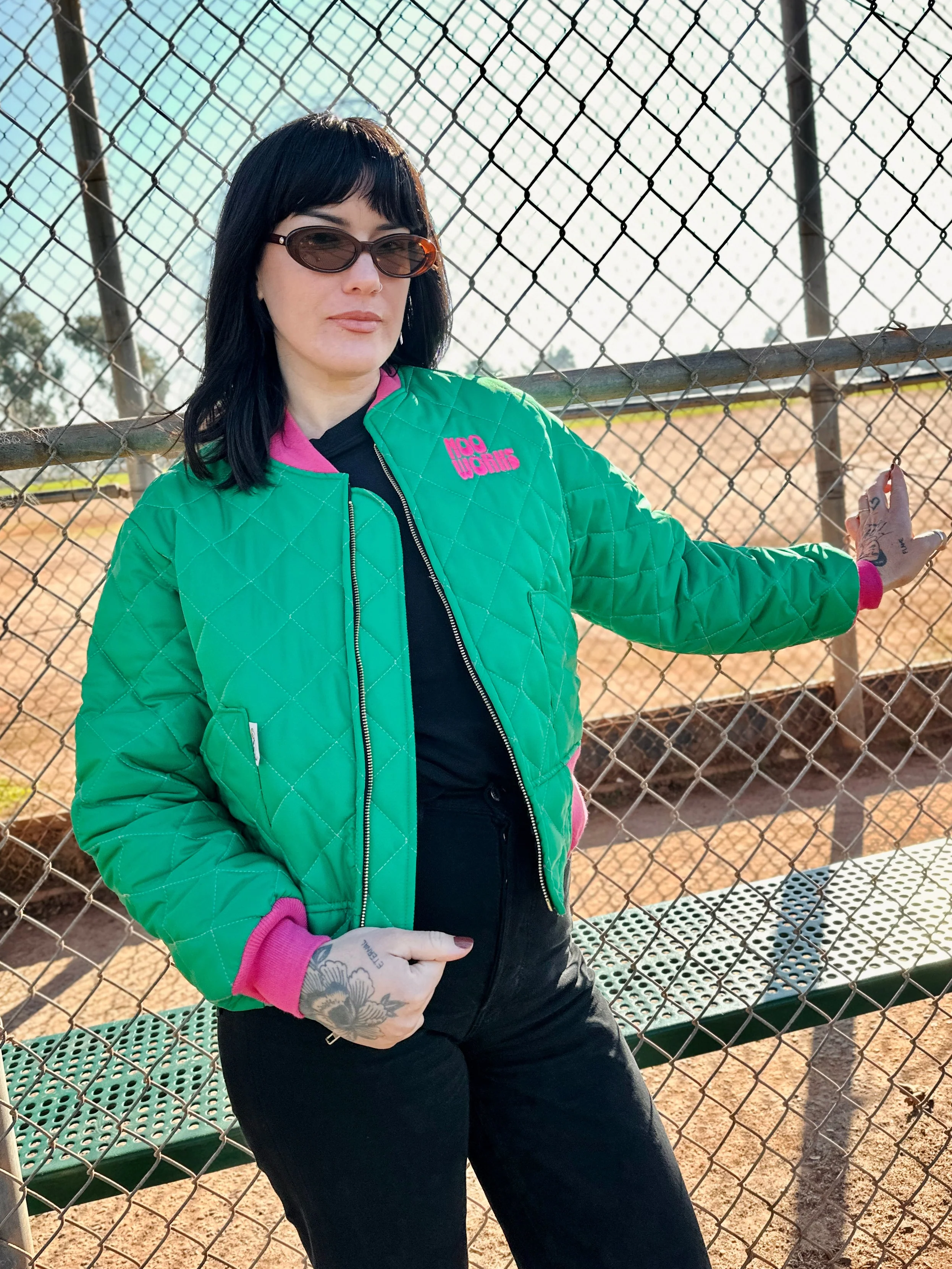 Bomber Jacket Green/Pink - Image 4