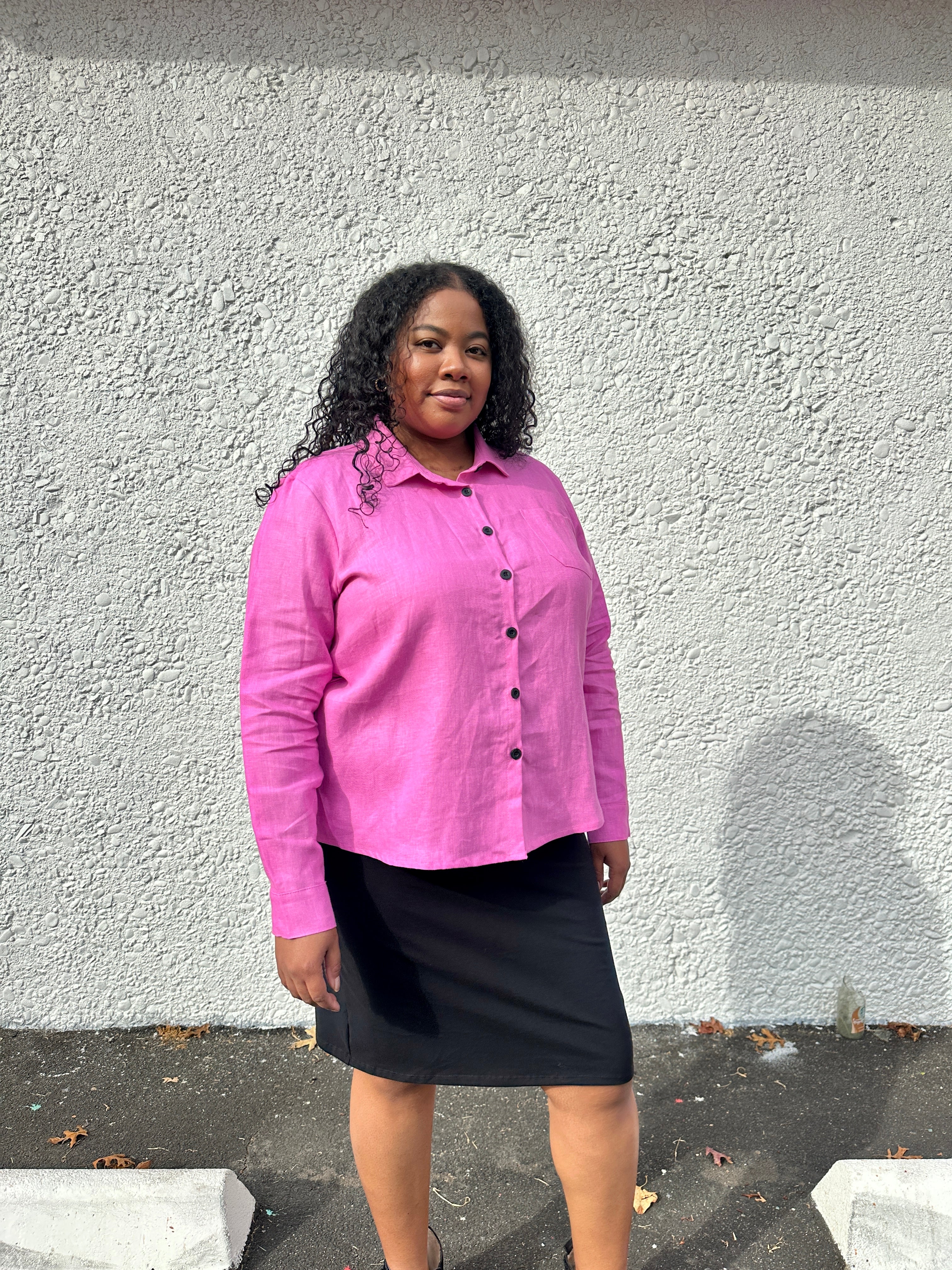Classic Button Down Taffy Pink - Image 7