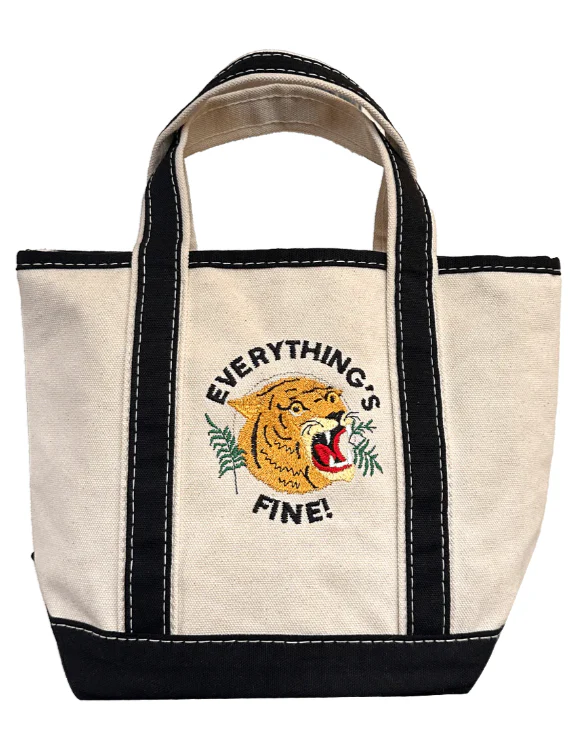 Everything's Fine! Mini Canvas Tote - Image 2