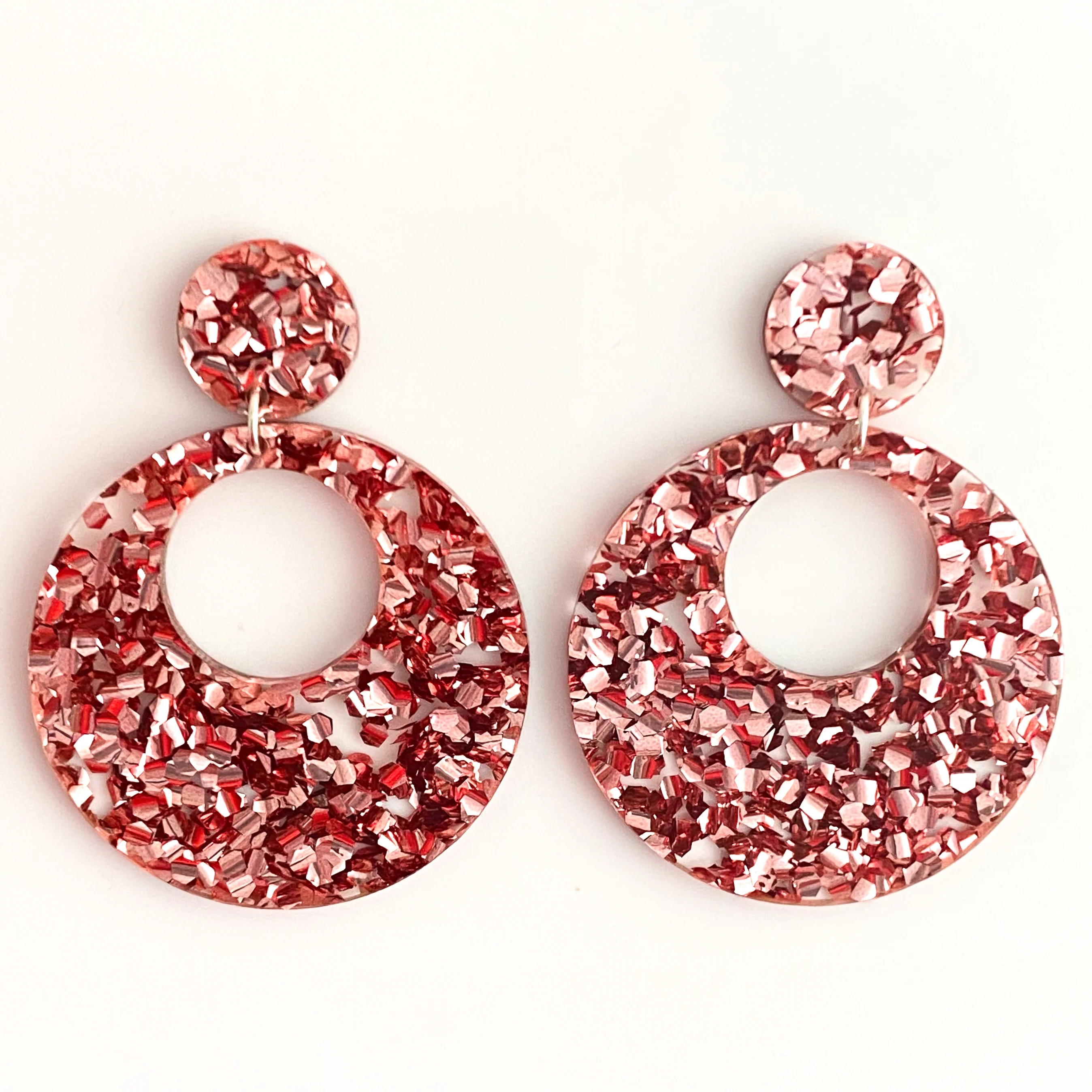 Eclipse Earrings - Chunky Pink - Image 4