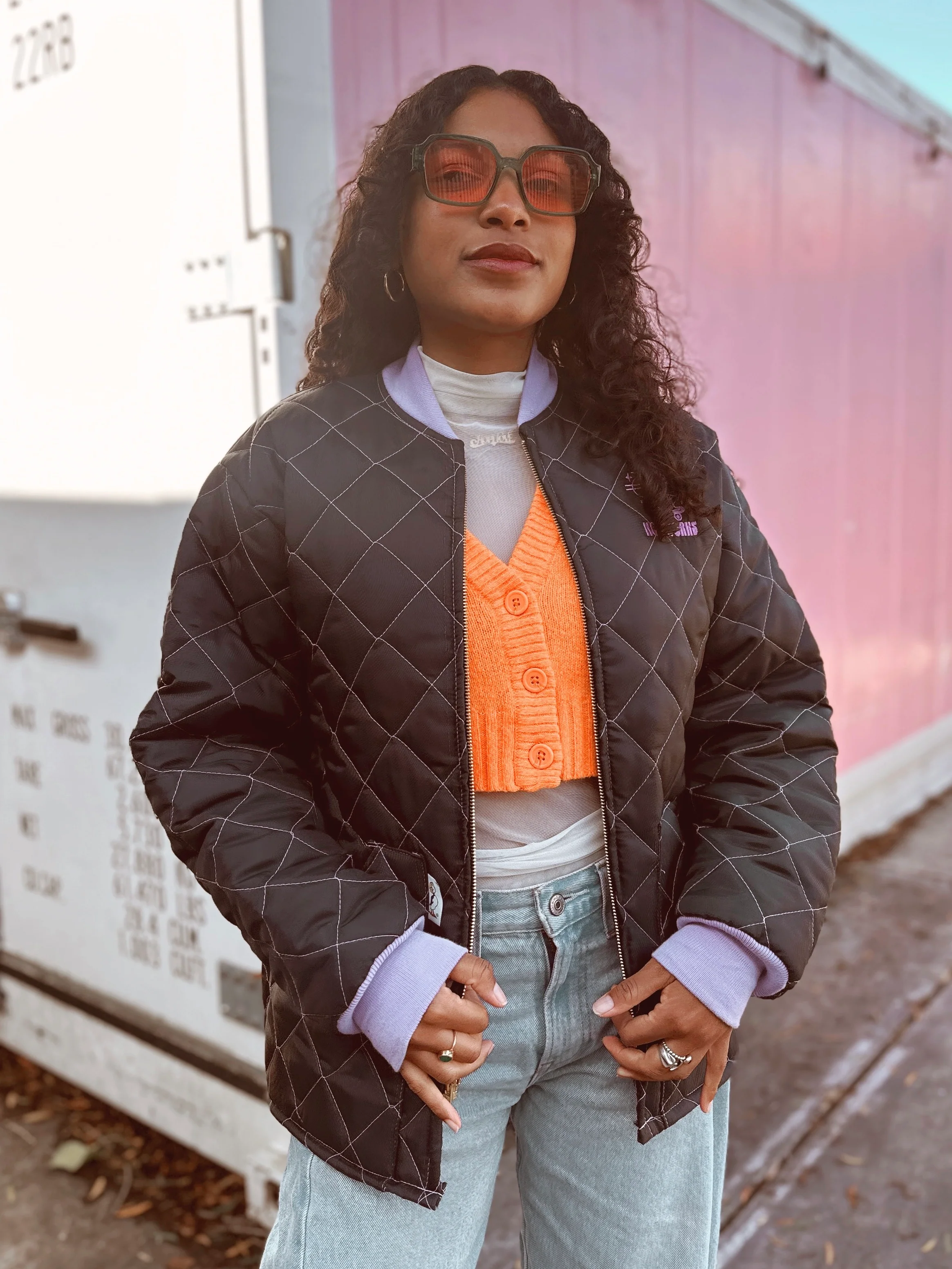 Freezer Jacket Black/Lavender - Image 3