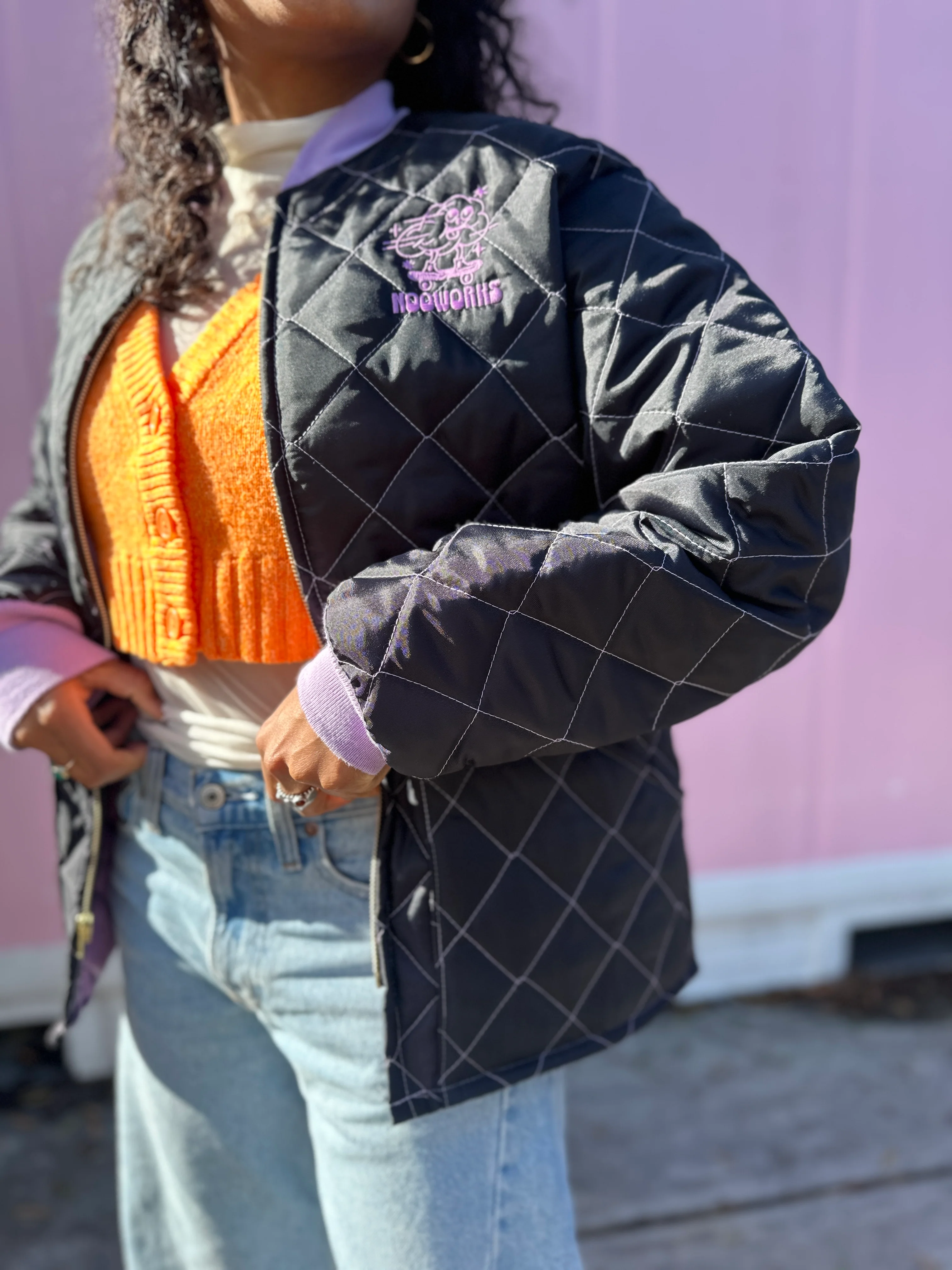 Freezer Jacket Black/Lavender - Image 4