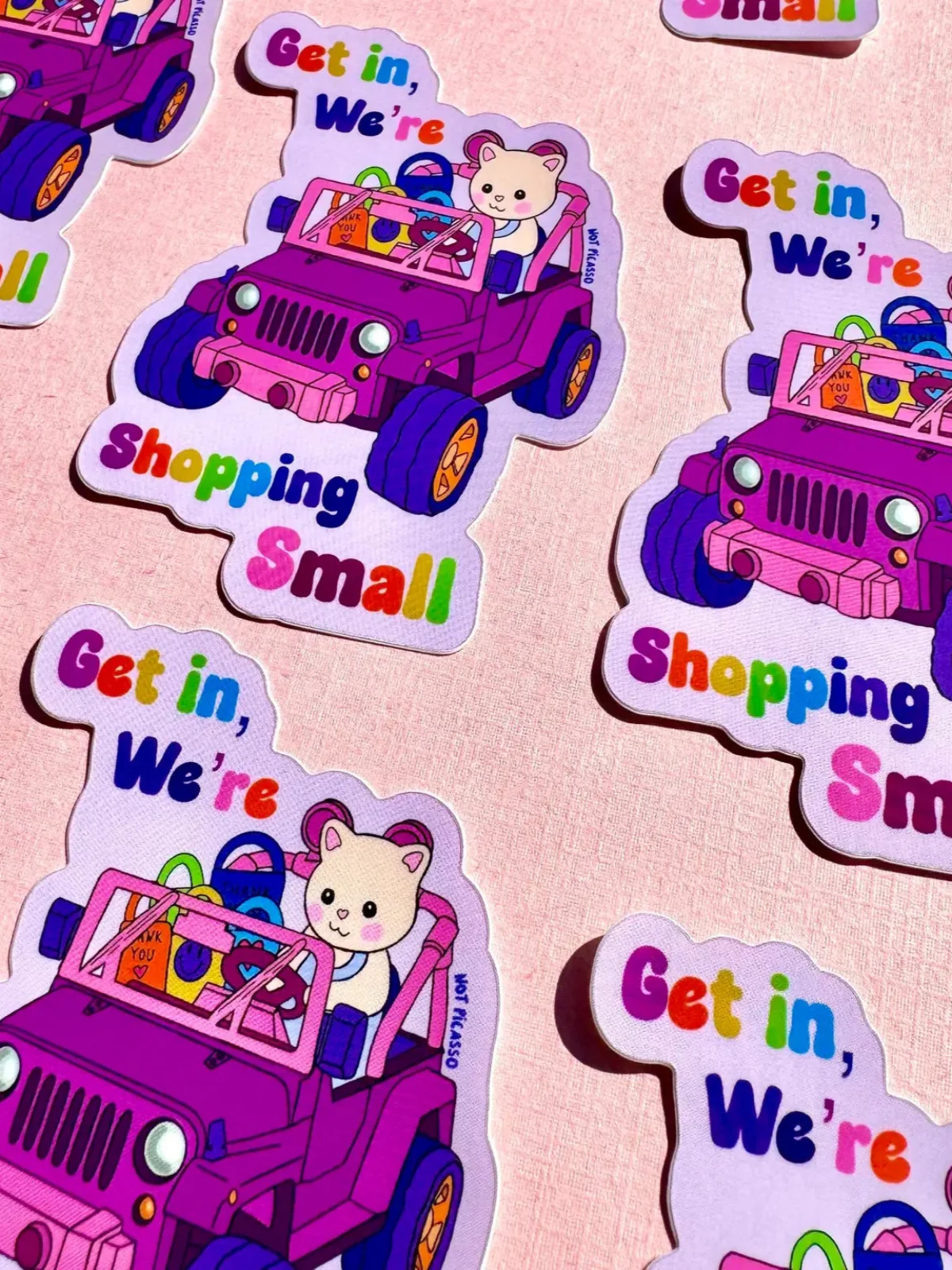 Get In We're Going Shopping Sticker - Image 2