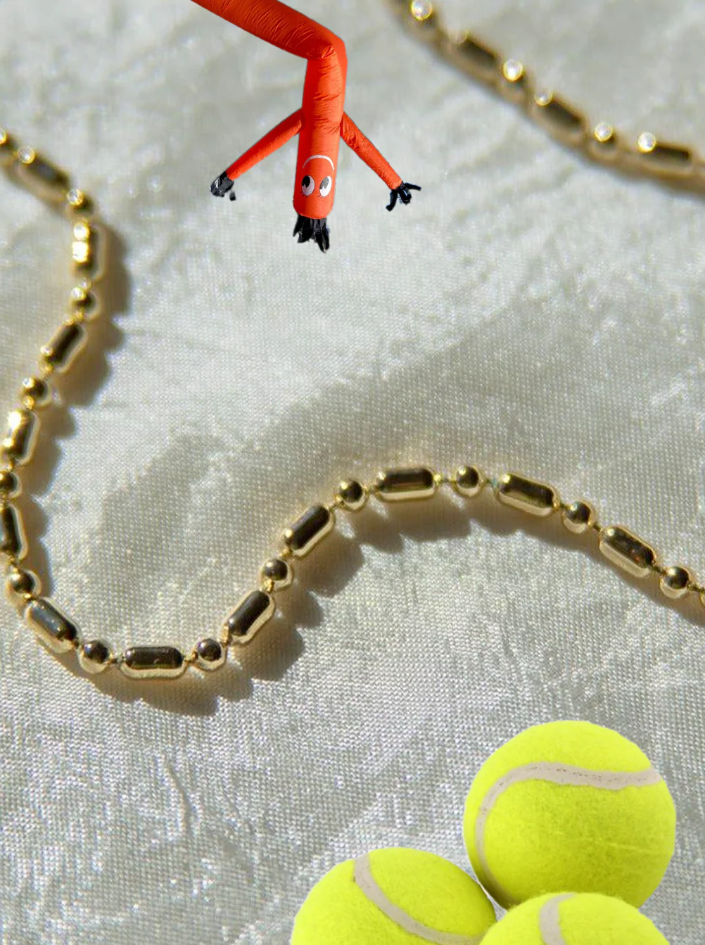 Gold Vintage Ball Chain Necklace - Image 2