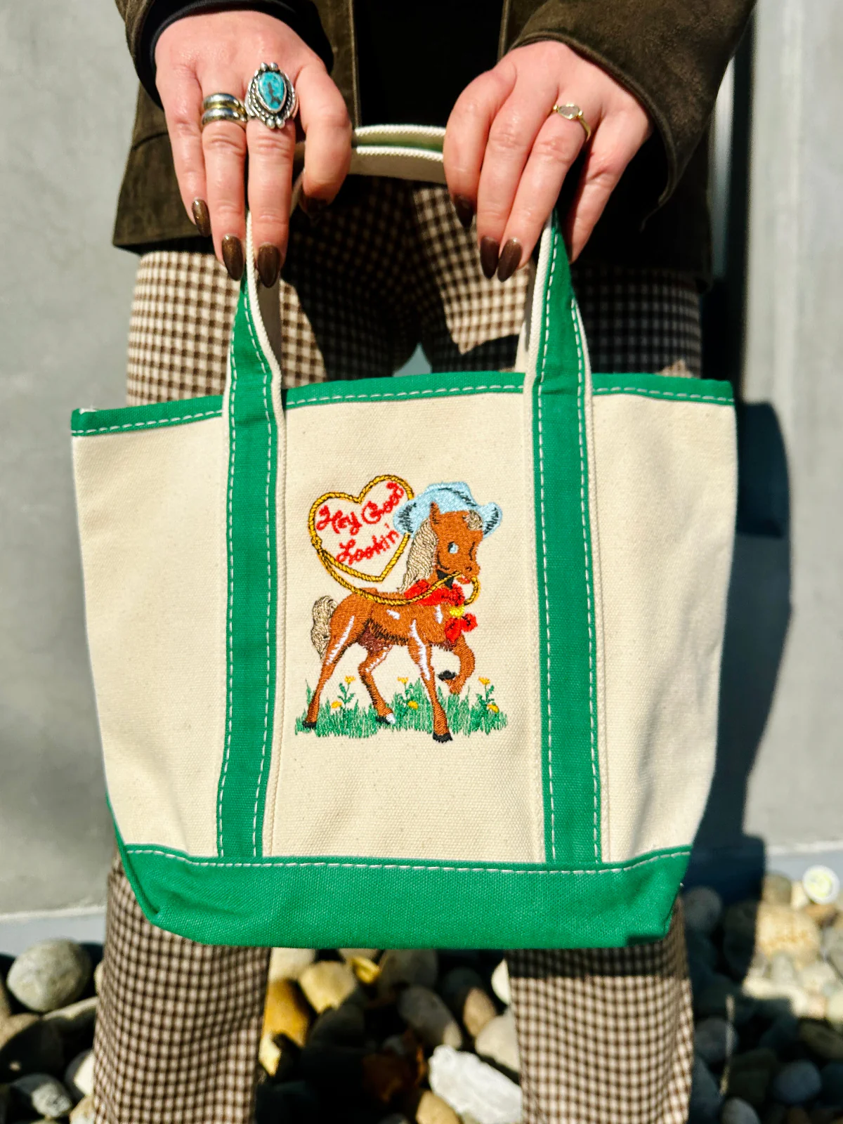 Hey Good Lookin' Mini Canvas Tote