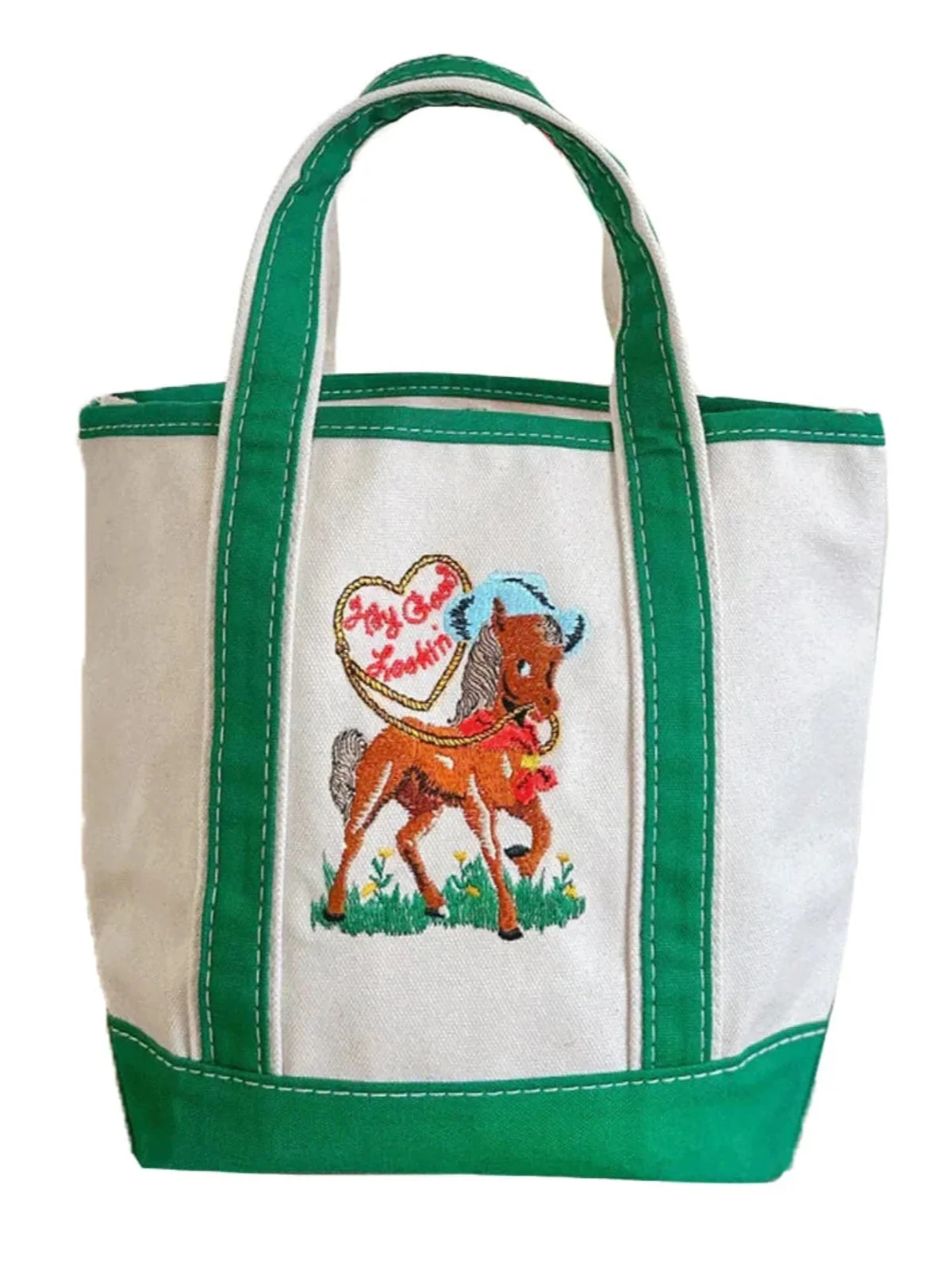 Hey Good Lookin' Mini Canvas Tote - Image 2