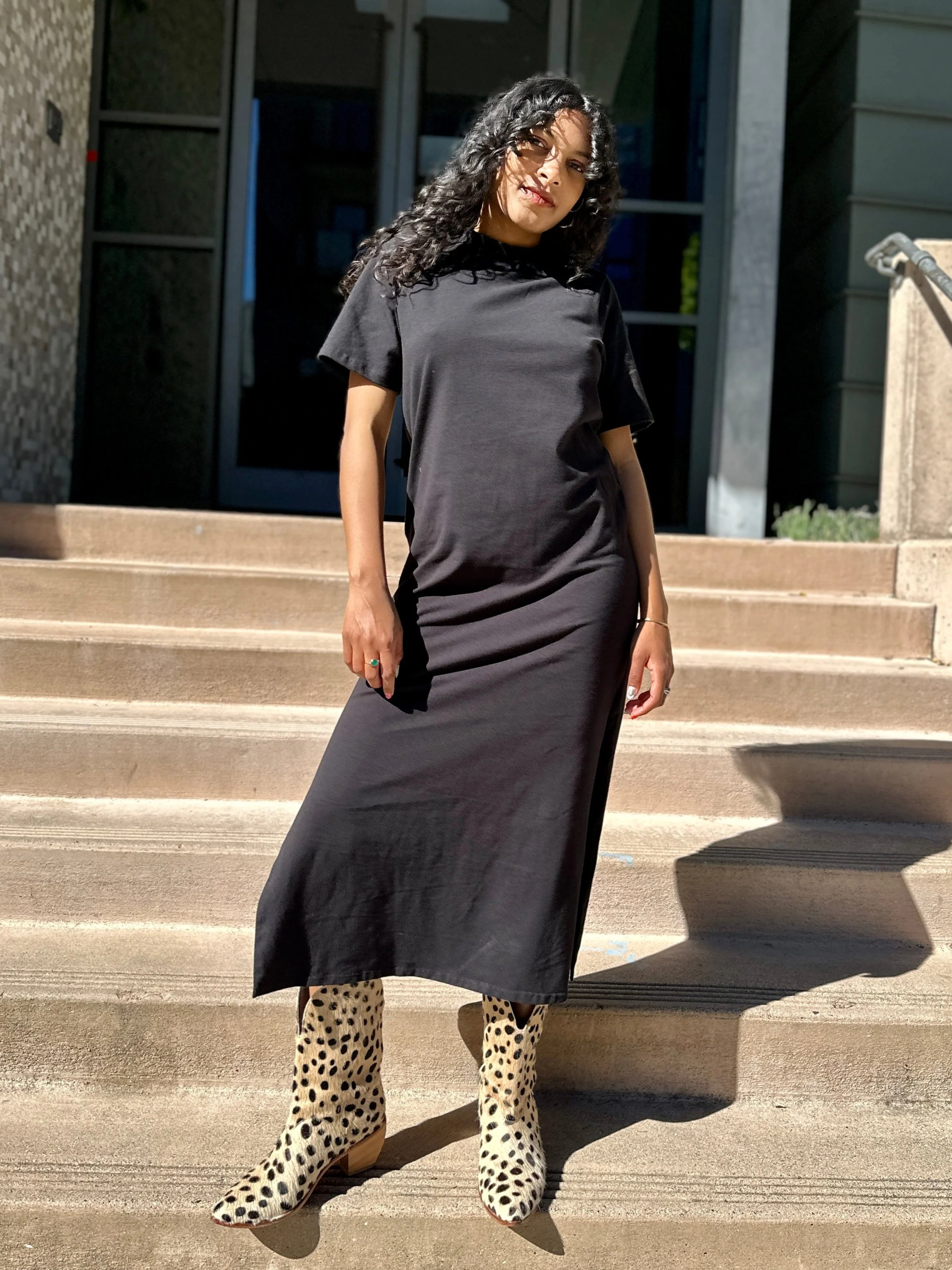 Jersey Maxi Dress Black - Image 3