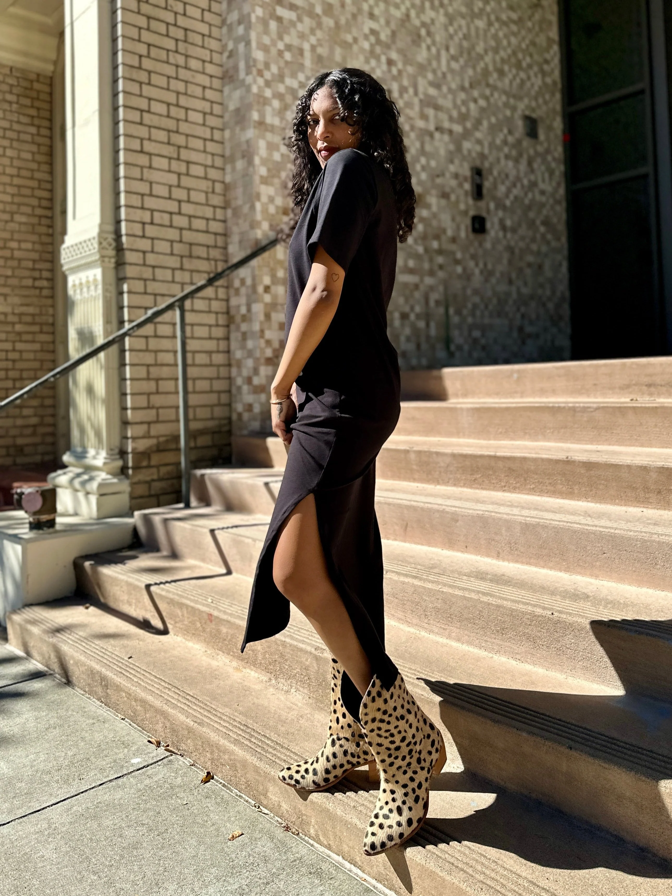 Jersey Maxi Dress Black - Image 4