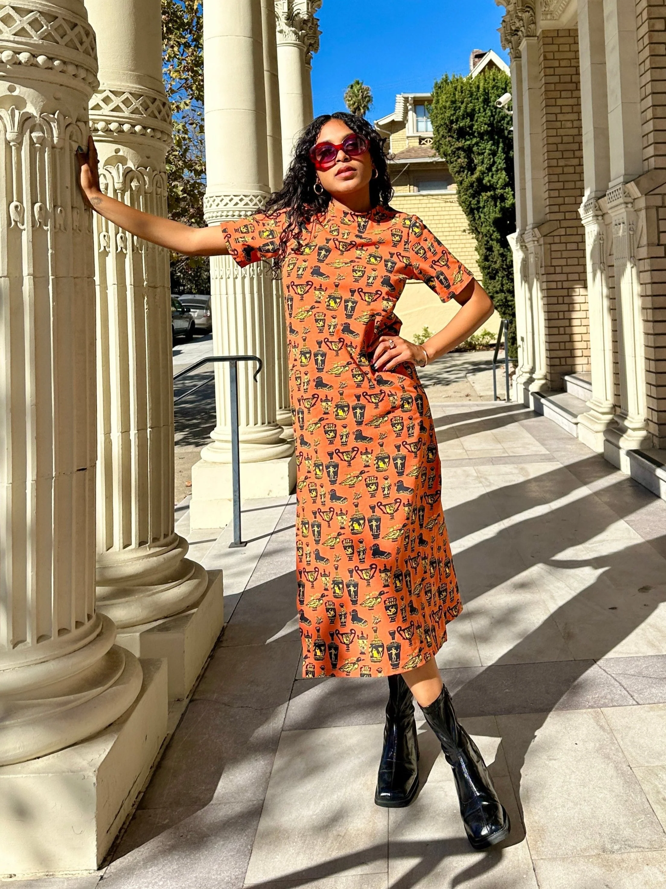 Jersey Maxi Dress Pots - Image 4