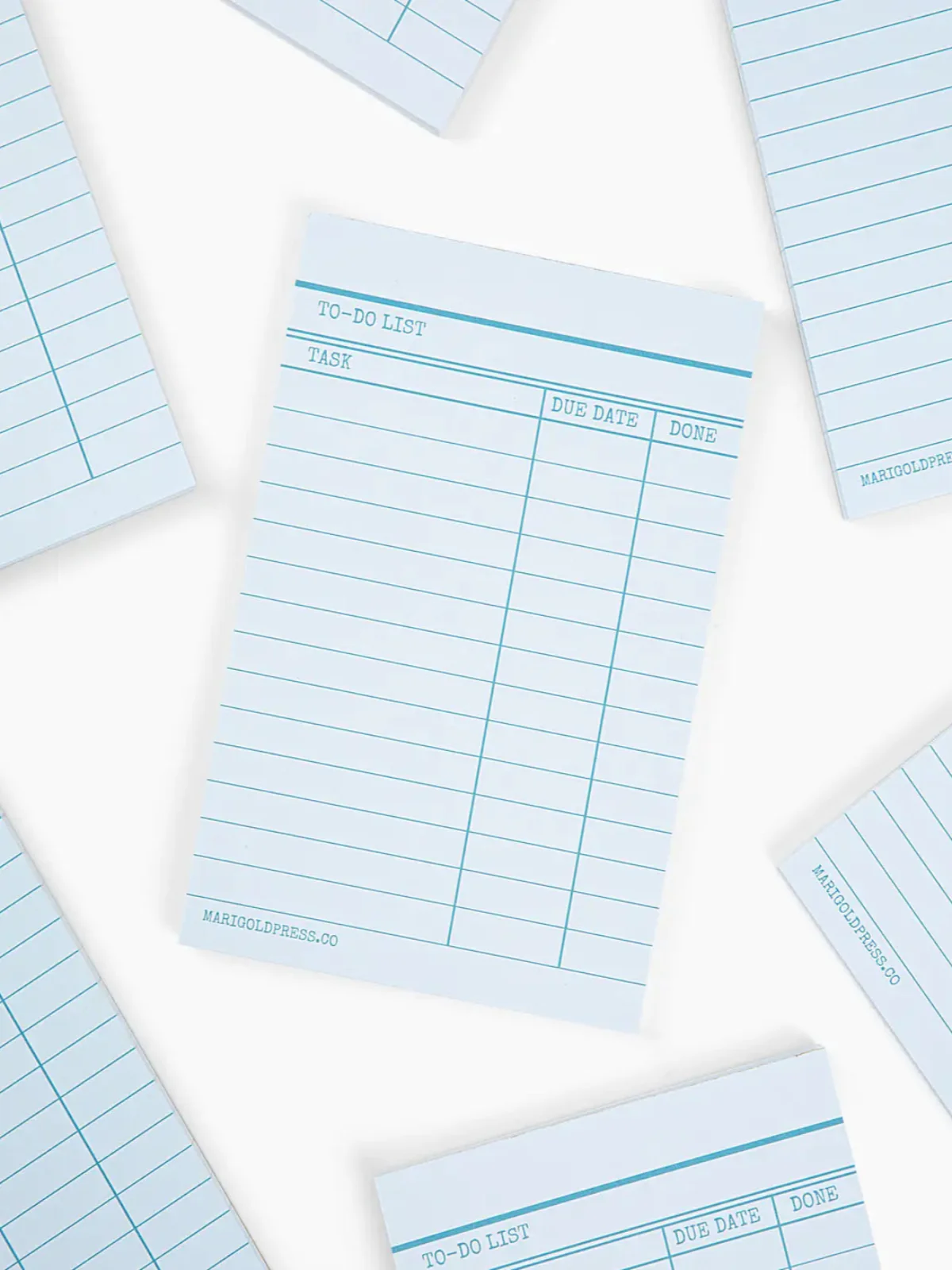 Library Card Notepad - Blue
