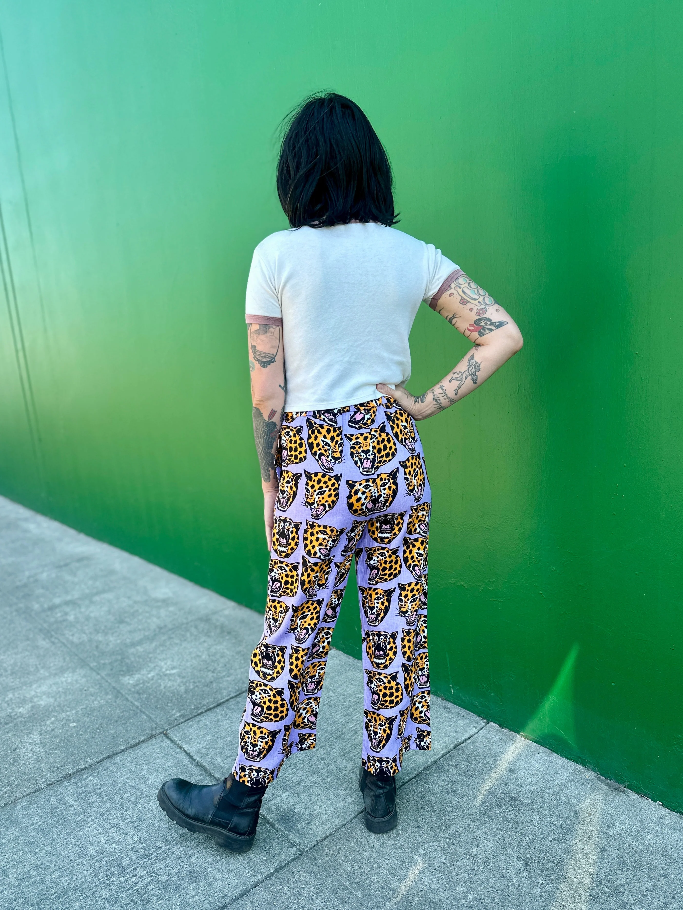 Linen Catalina Pant Cheetah Head - Image 3