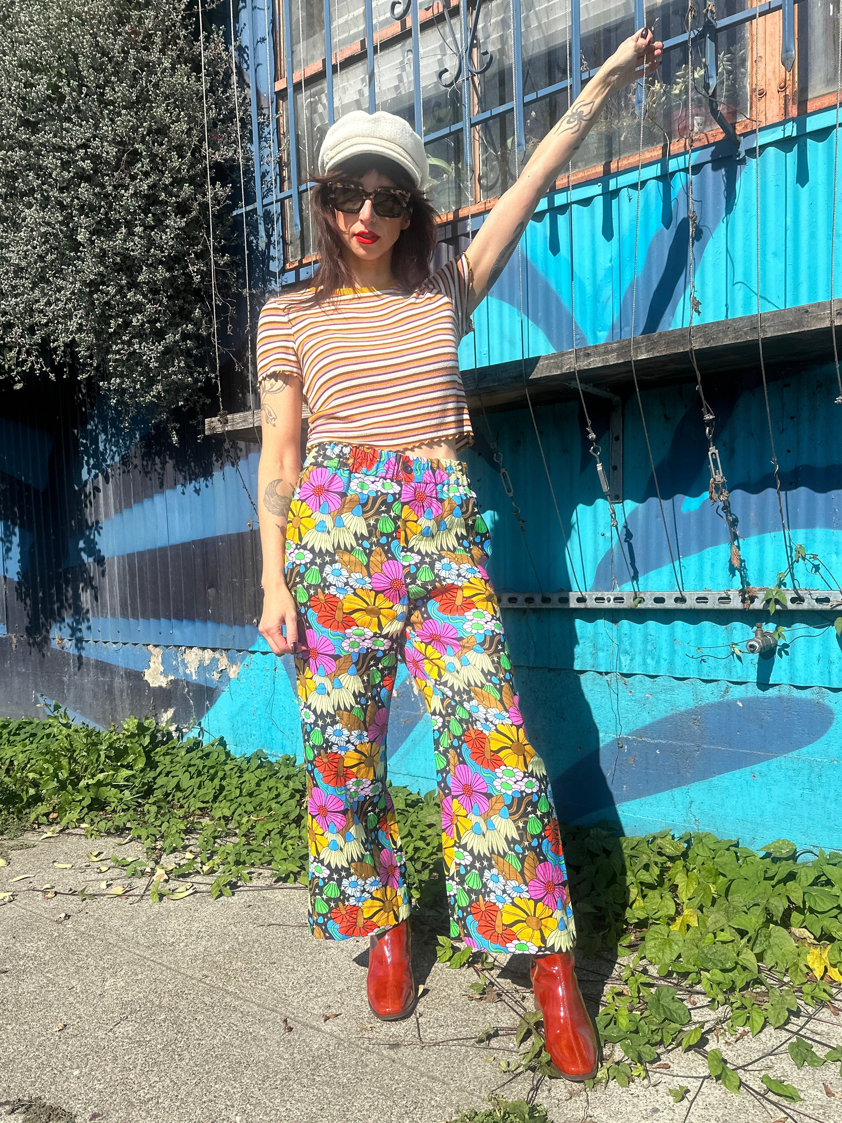 Linen Catalina Pant Cosmic Floral - Image 3