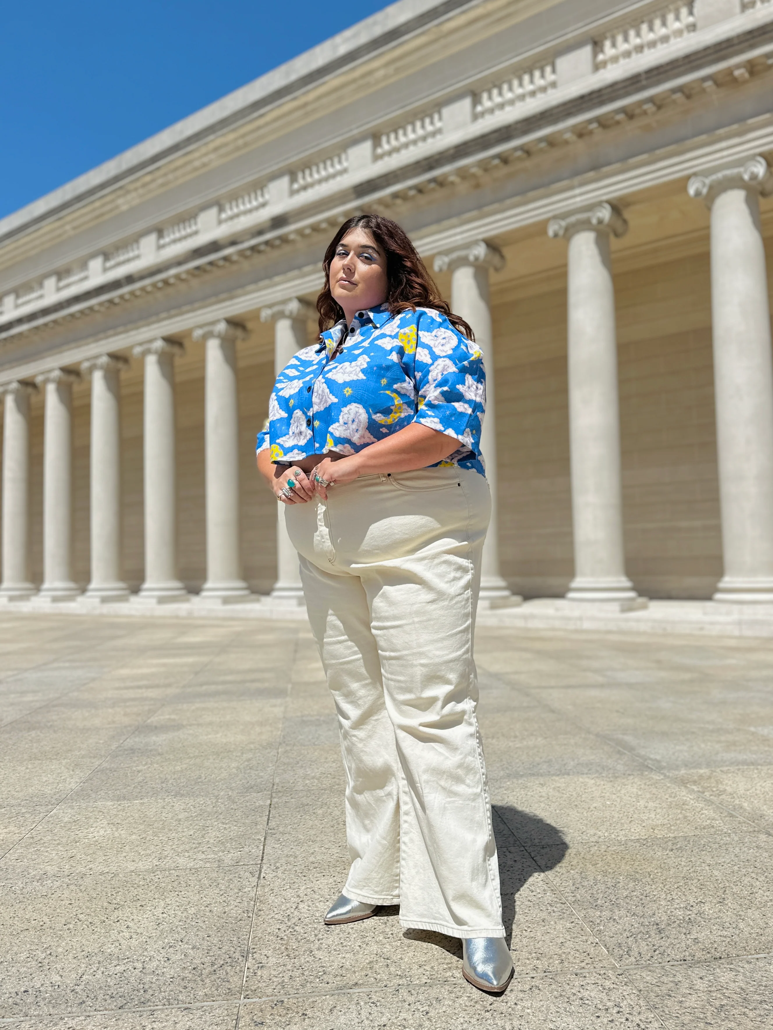 Linen Olivia Top Cloud People - Image 5