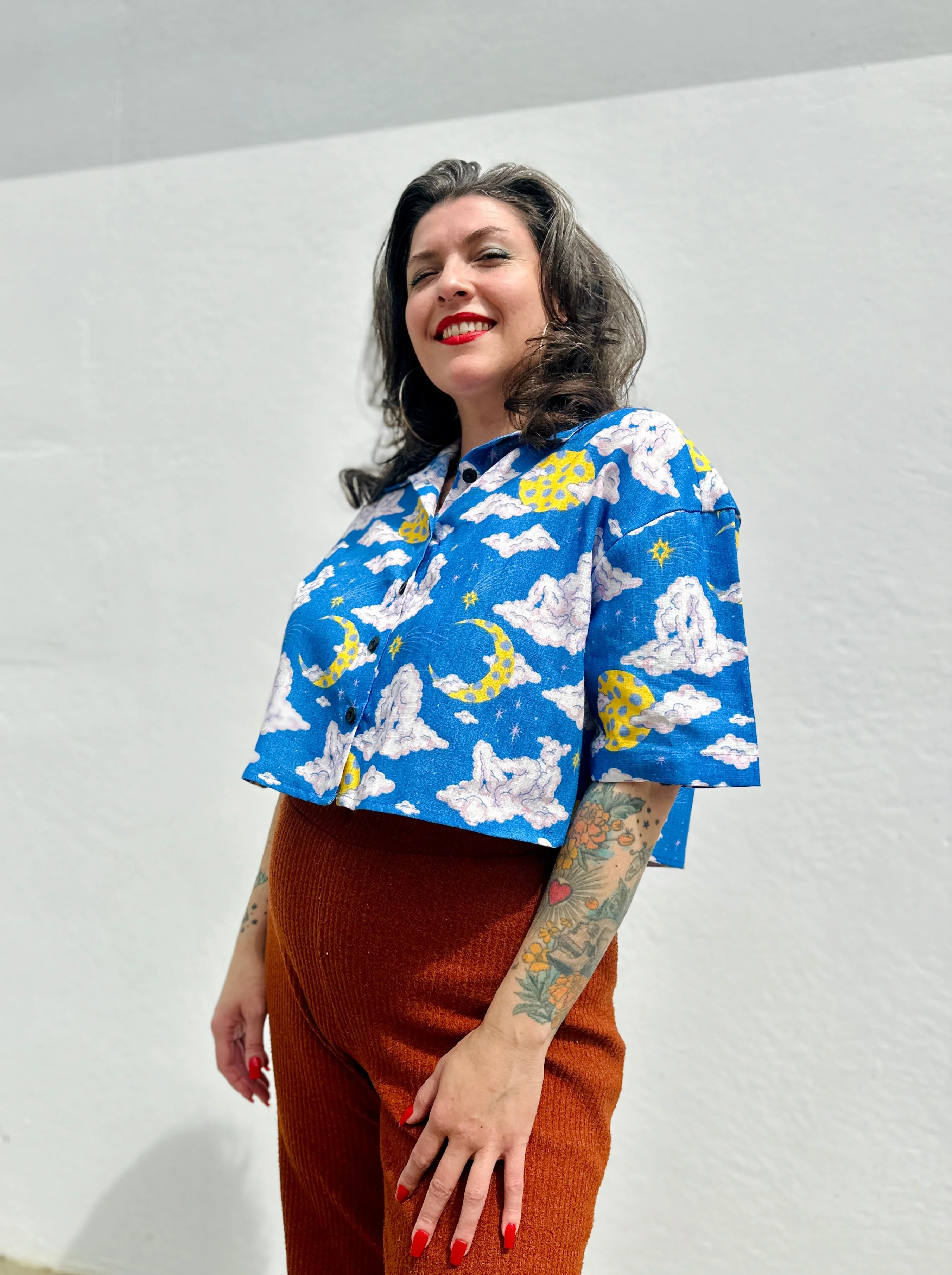 Linen Olivia Top Cloud People - Image 7