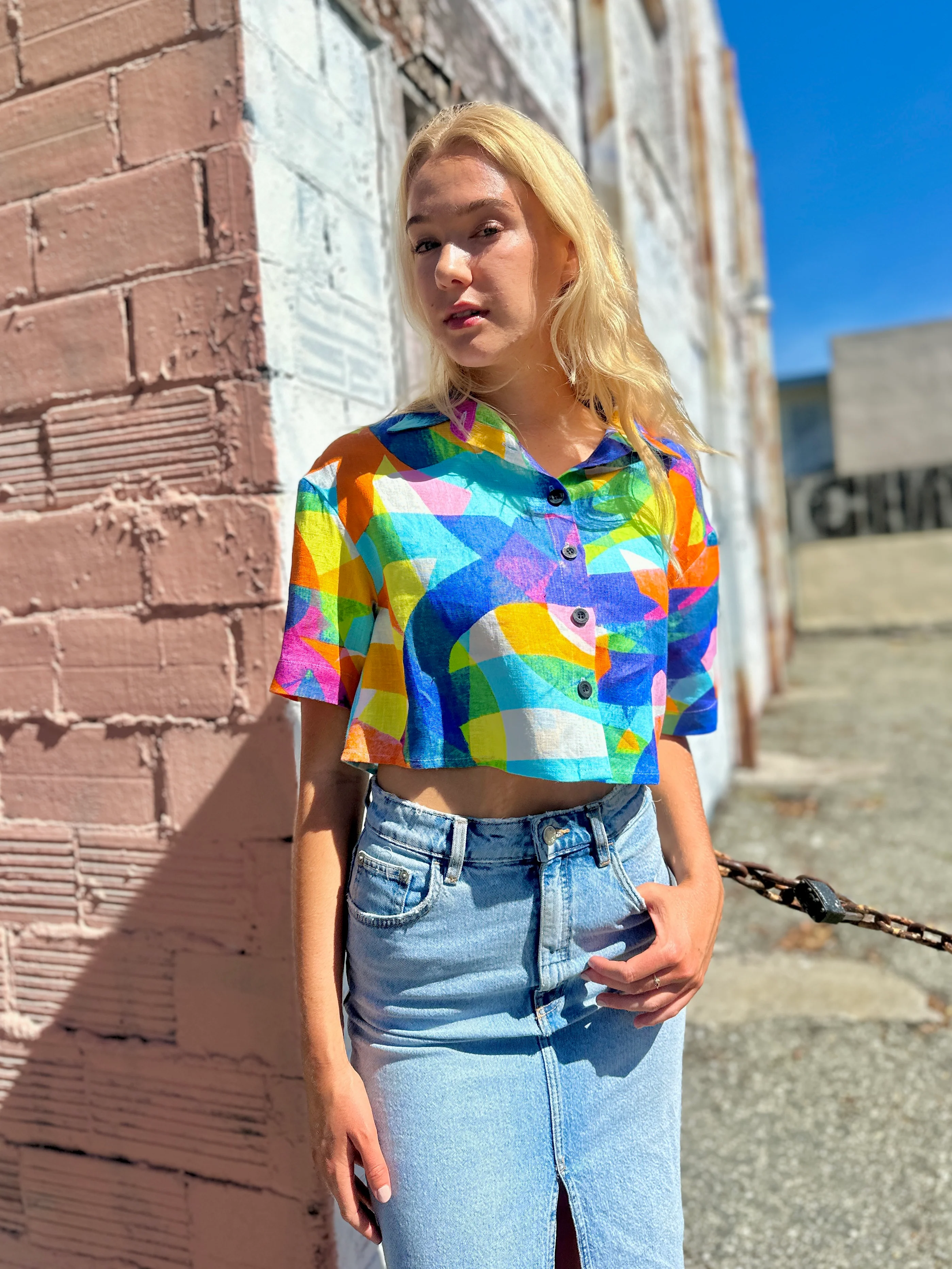 Linen Olivia Top Heatwave - Image 3