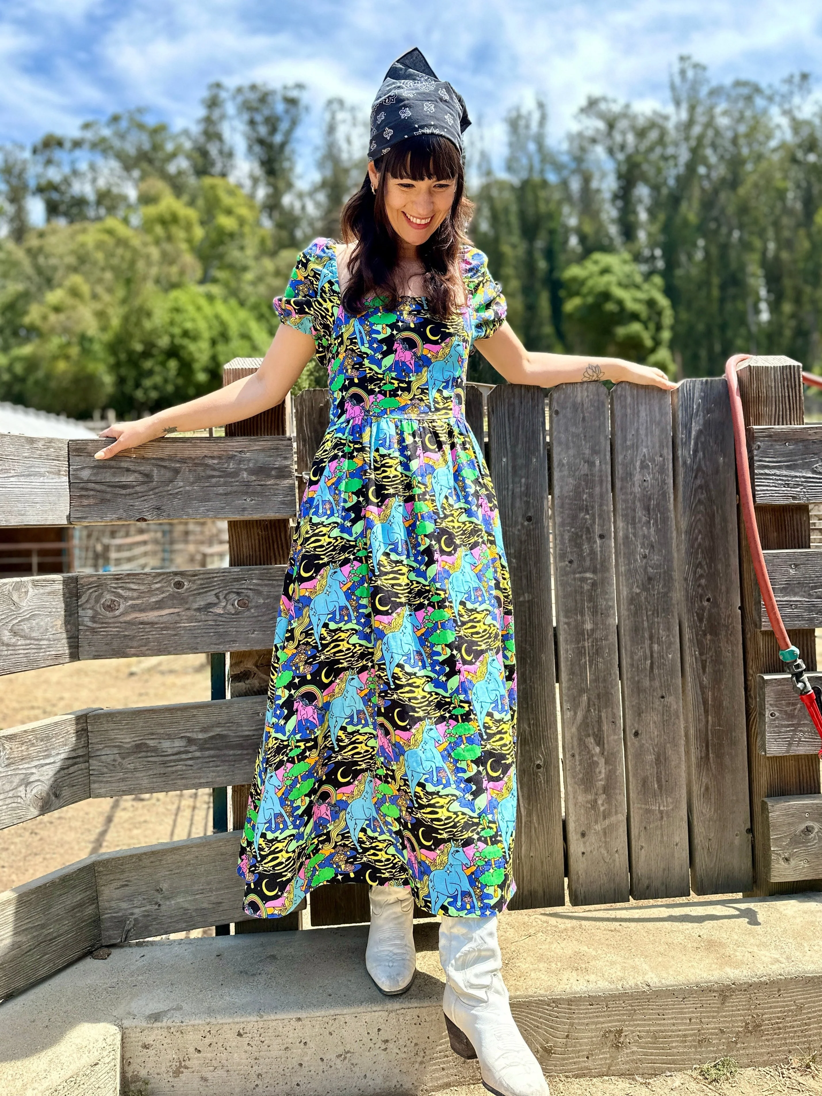 Linen Princess Dress Unicorn - Image 3