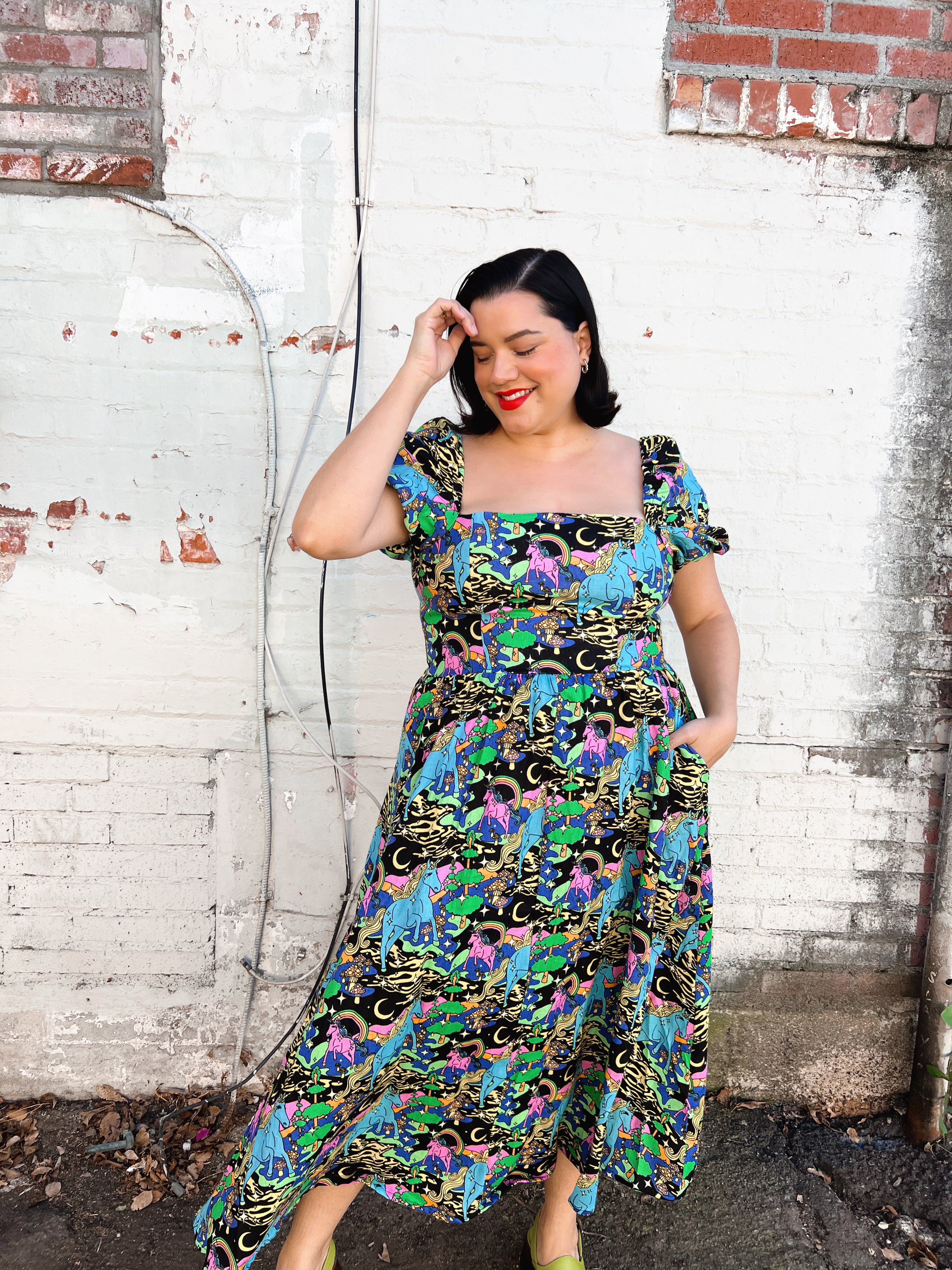 Linen Princess Dress Unicorn - Image 4