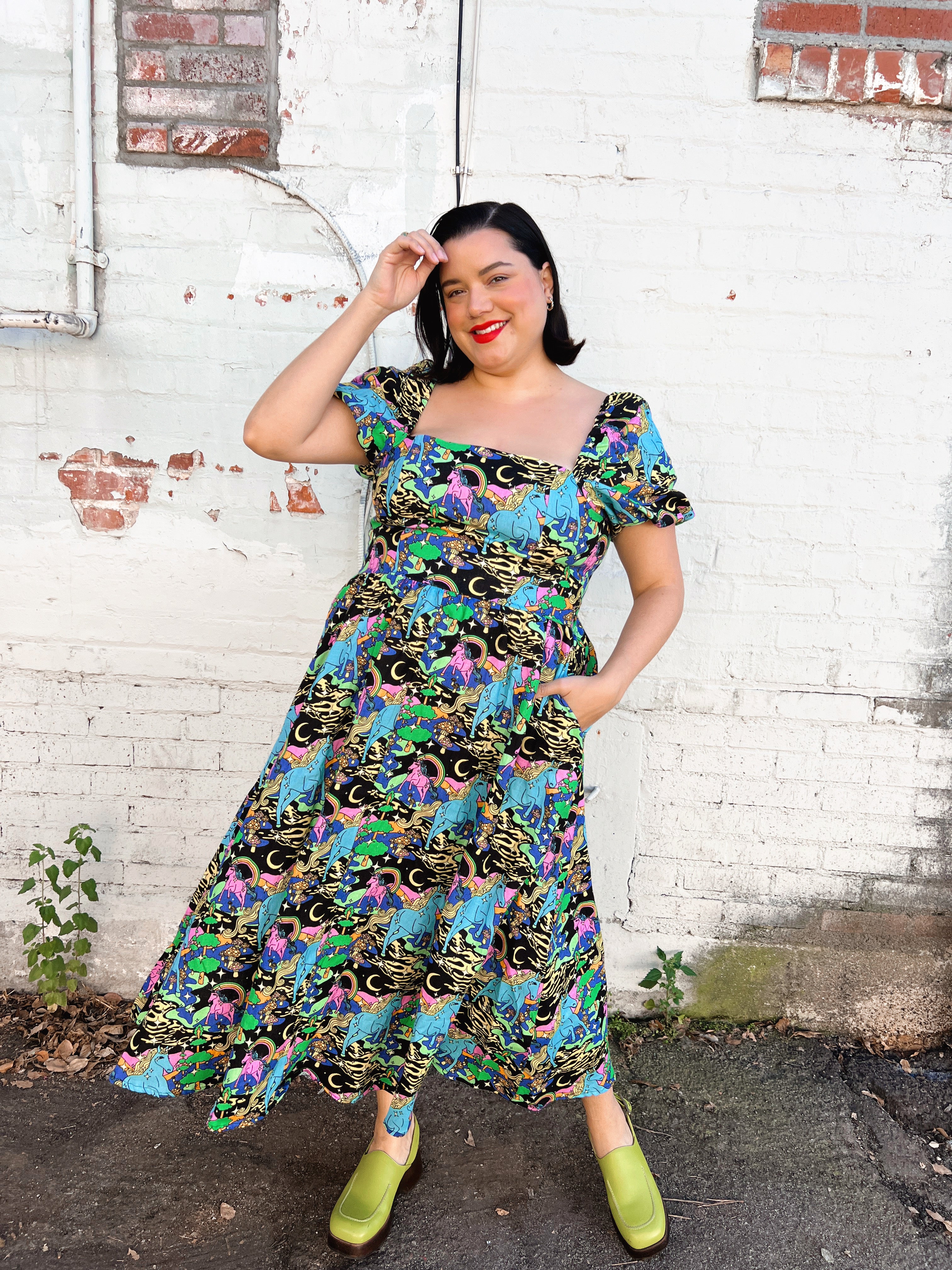 Linen Princess Dress Unicorn - Image 5