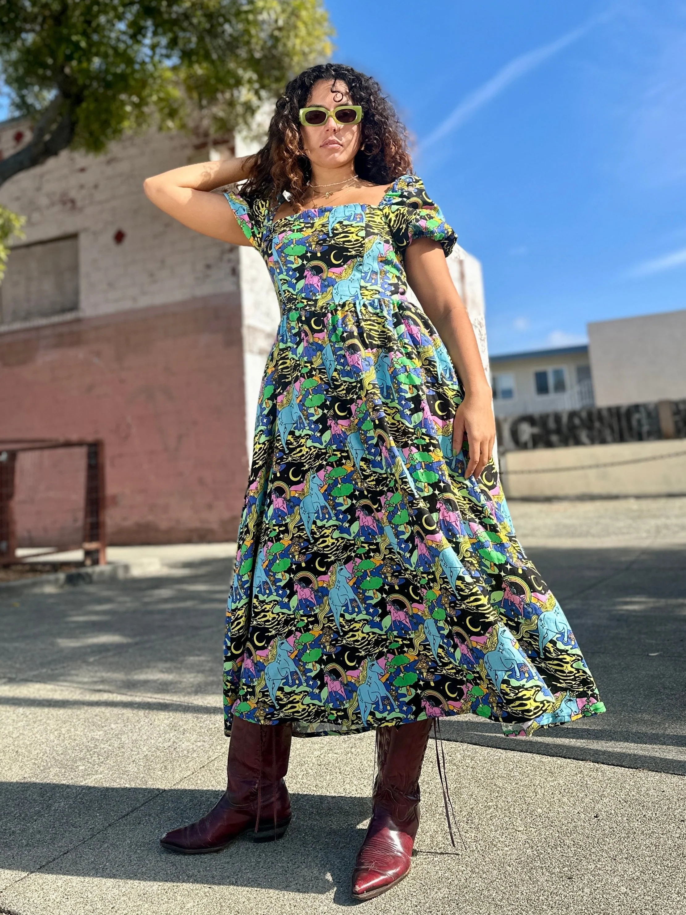 Linen Princess Dress Unicorn - Image 6