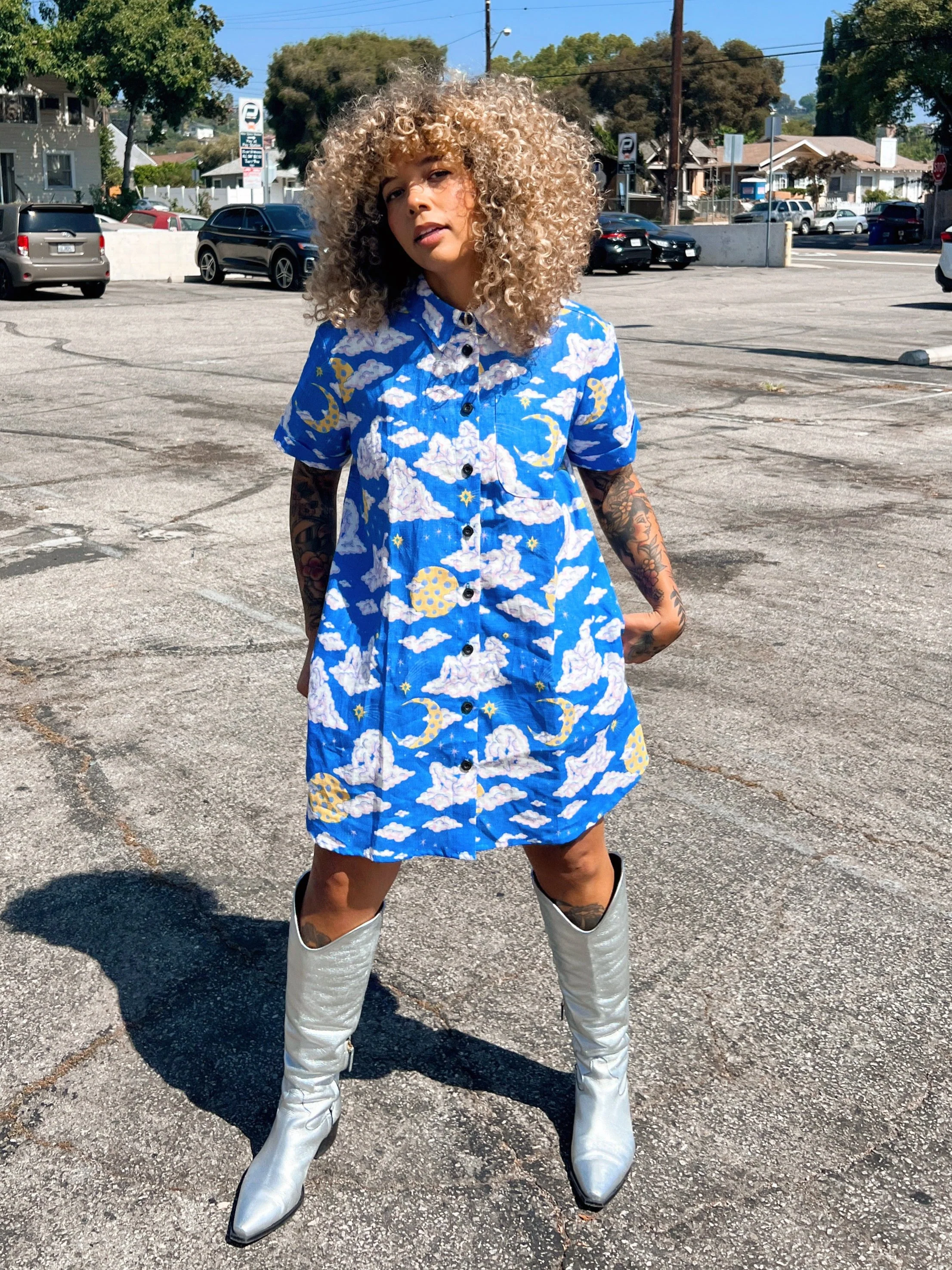 Linen Shirt Dress Cloud People - Image 2