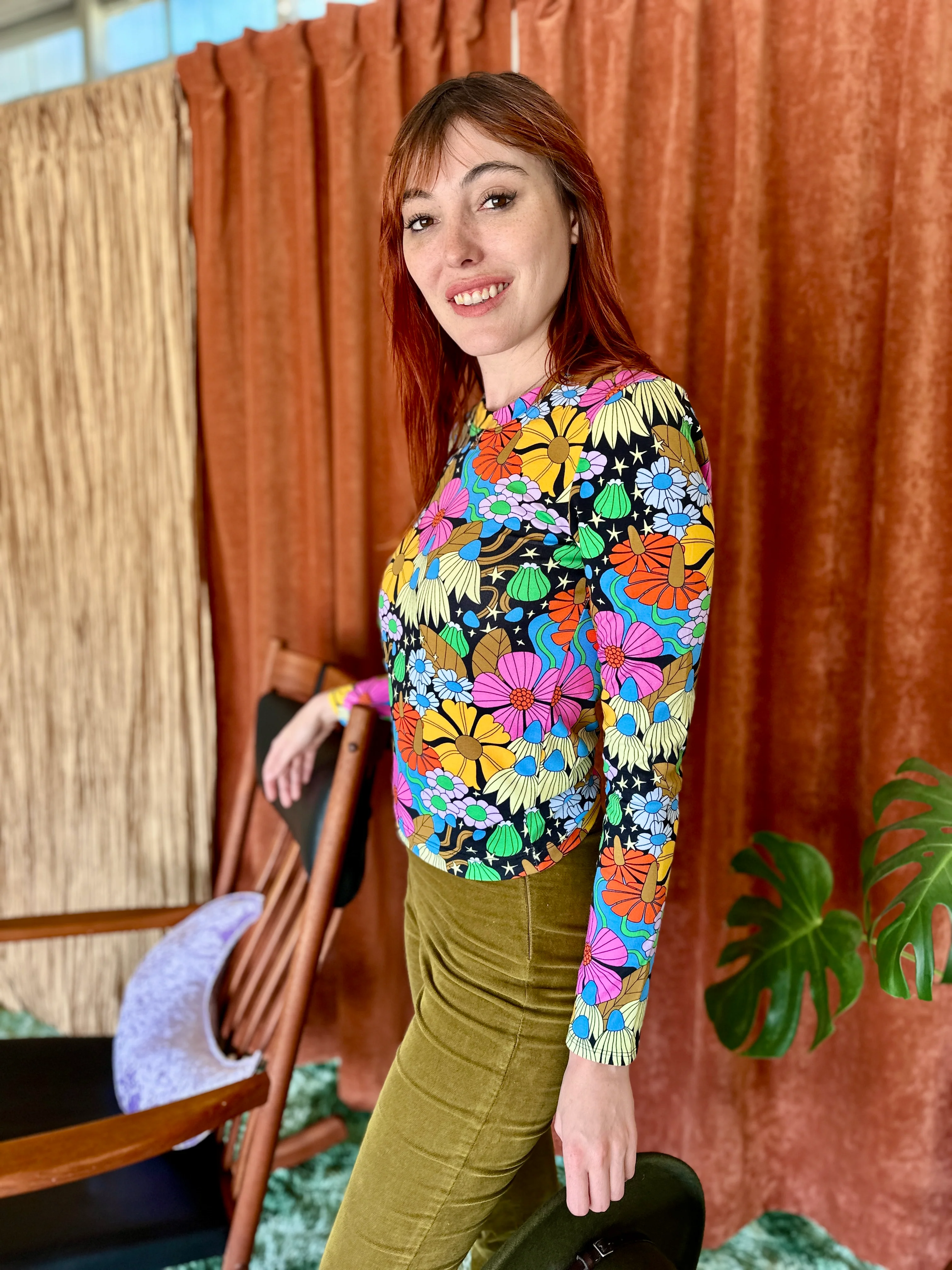 Long Sleeve Tee Cosmic Floral - Image 3