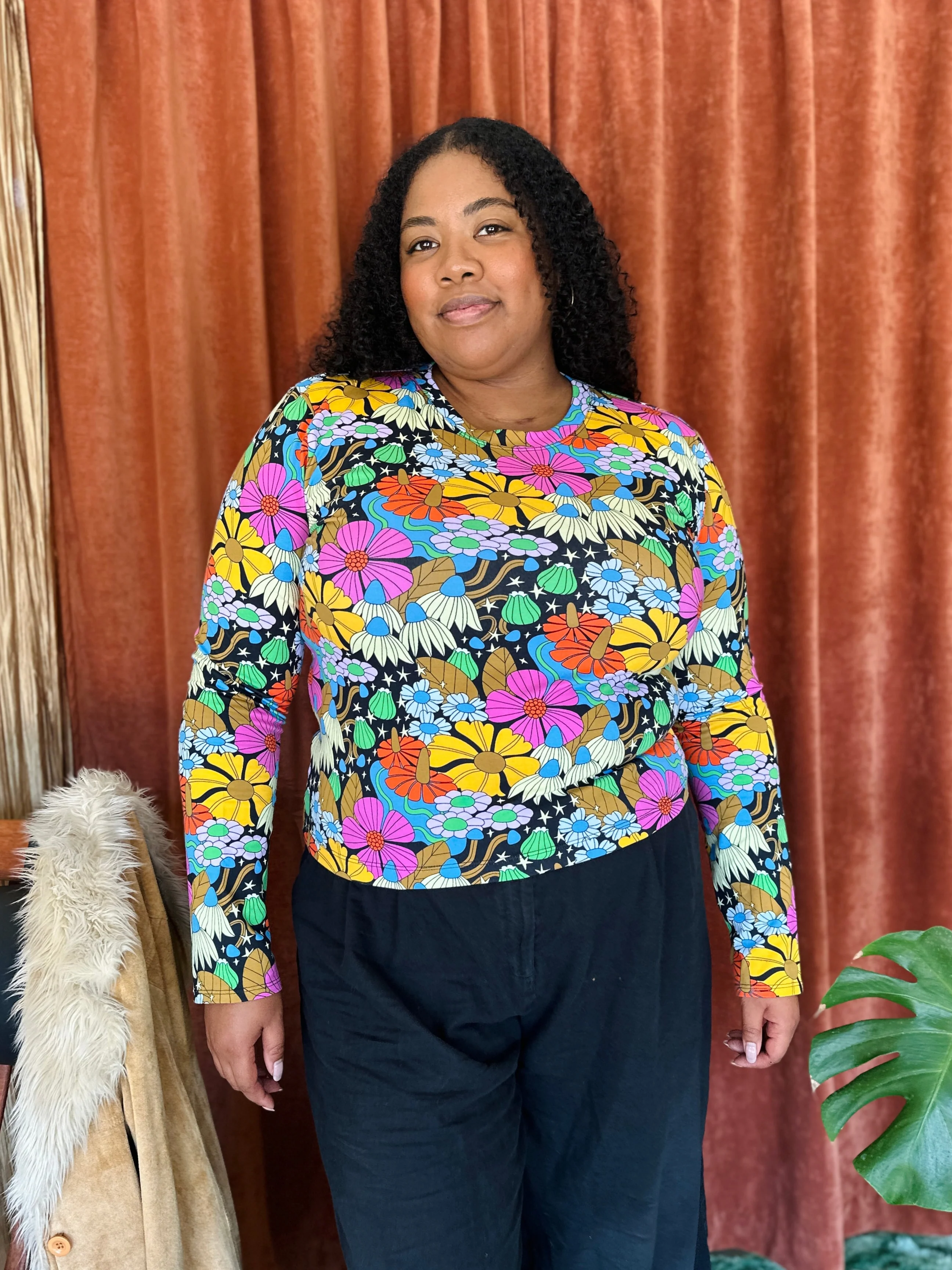 Long Sleeve Tee Cosmic Floral - Image 5
