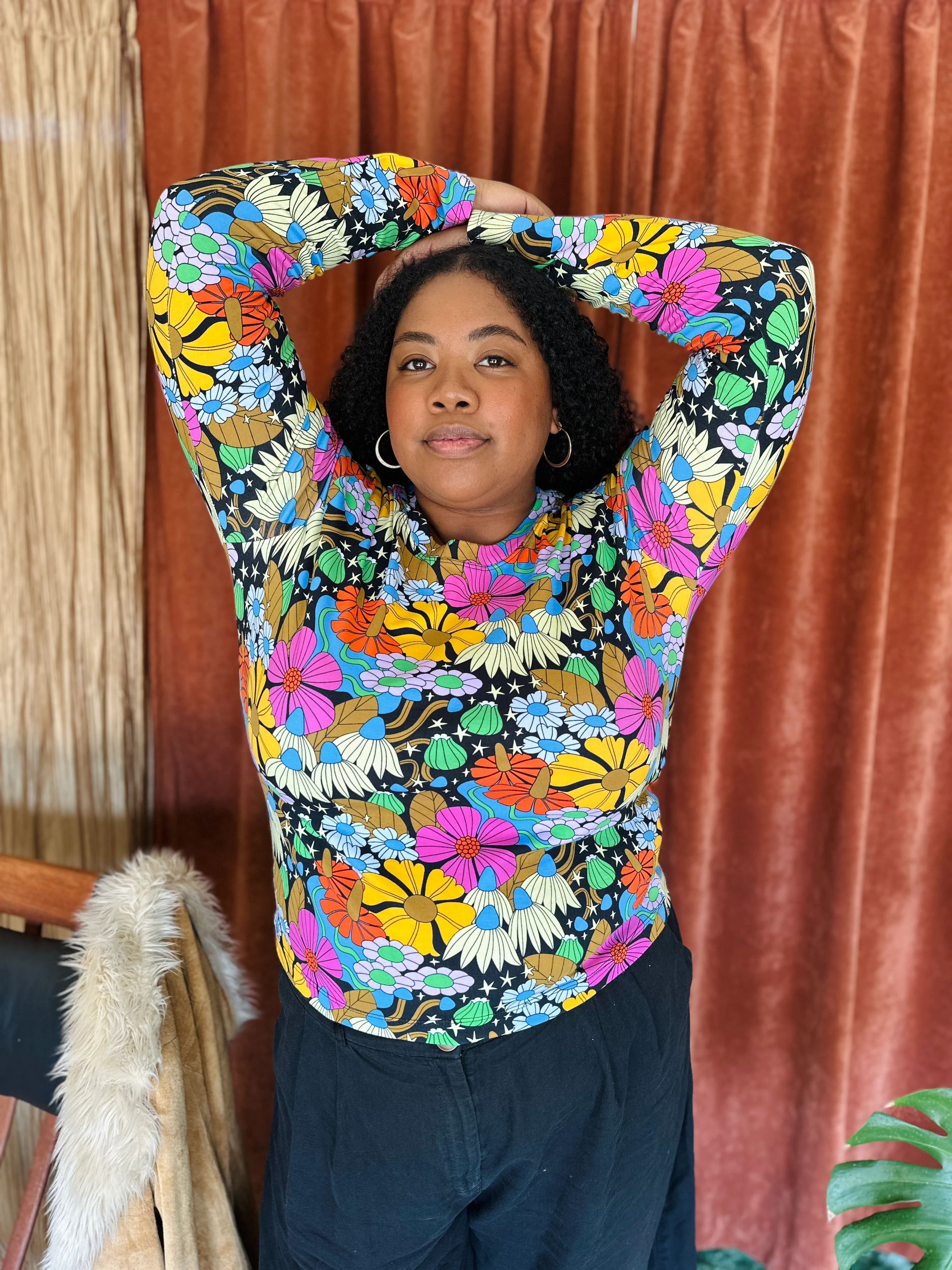 Long Sleeve Tee Cosmic Floral - Image 6