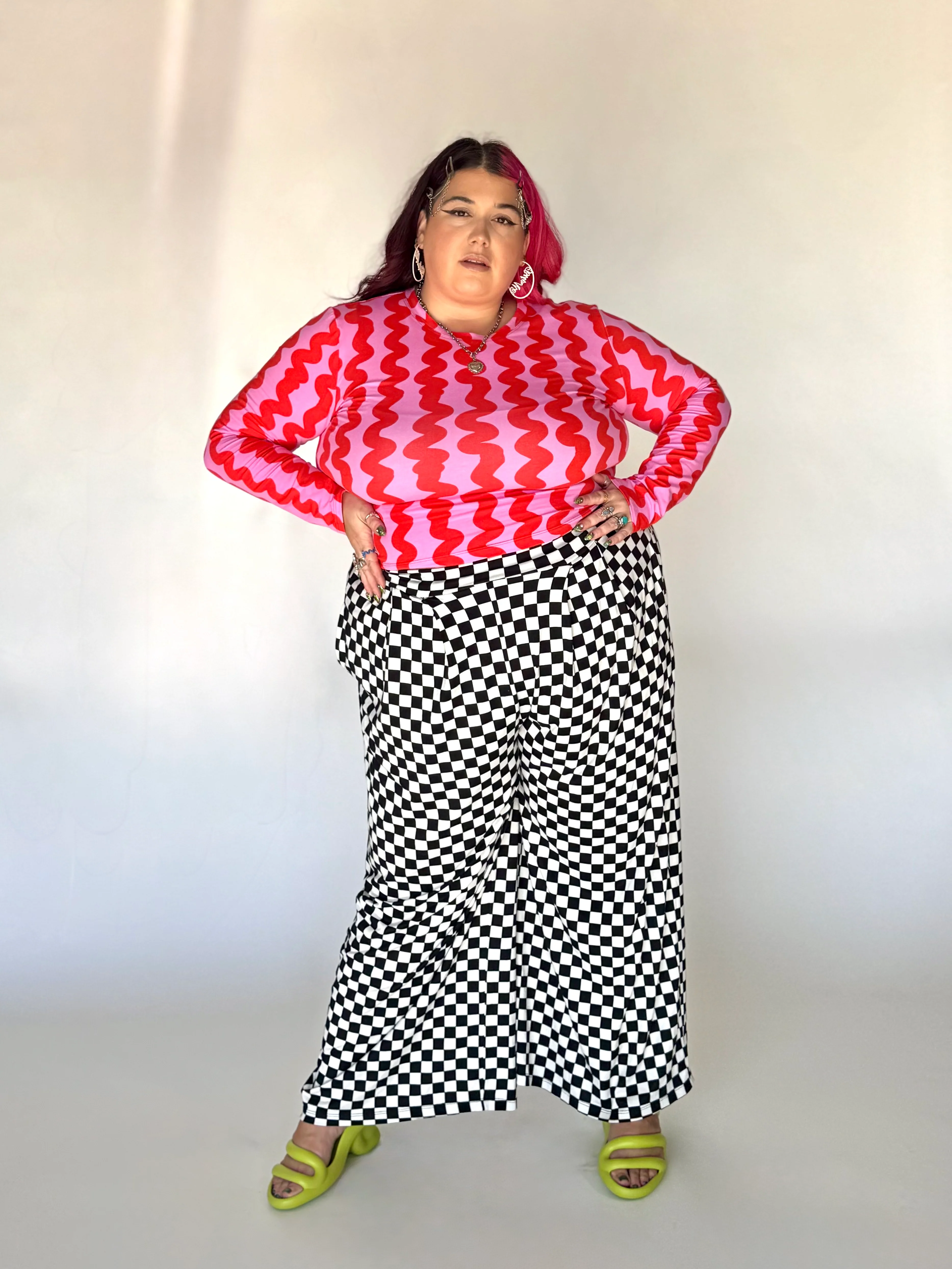 Long Sleeve Tee Pink Squiggle - Image 6