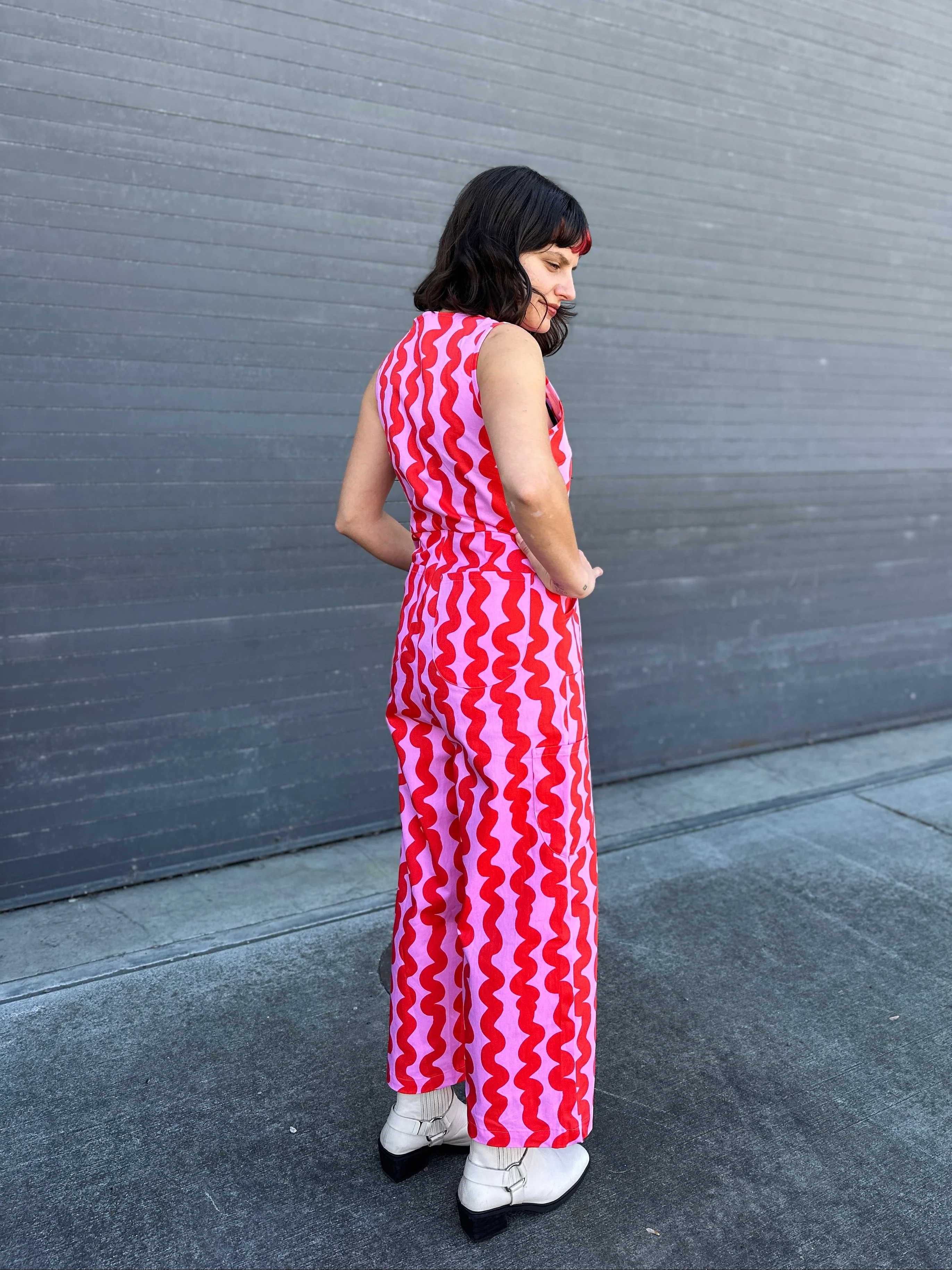 Lucky Jumpsuit Pink Squiggle - Image 4