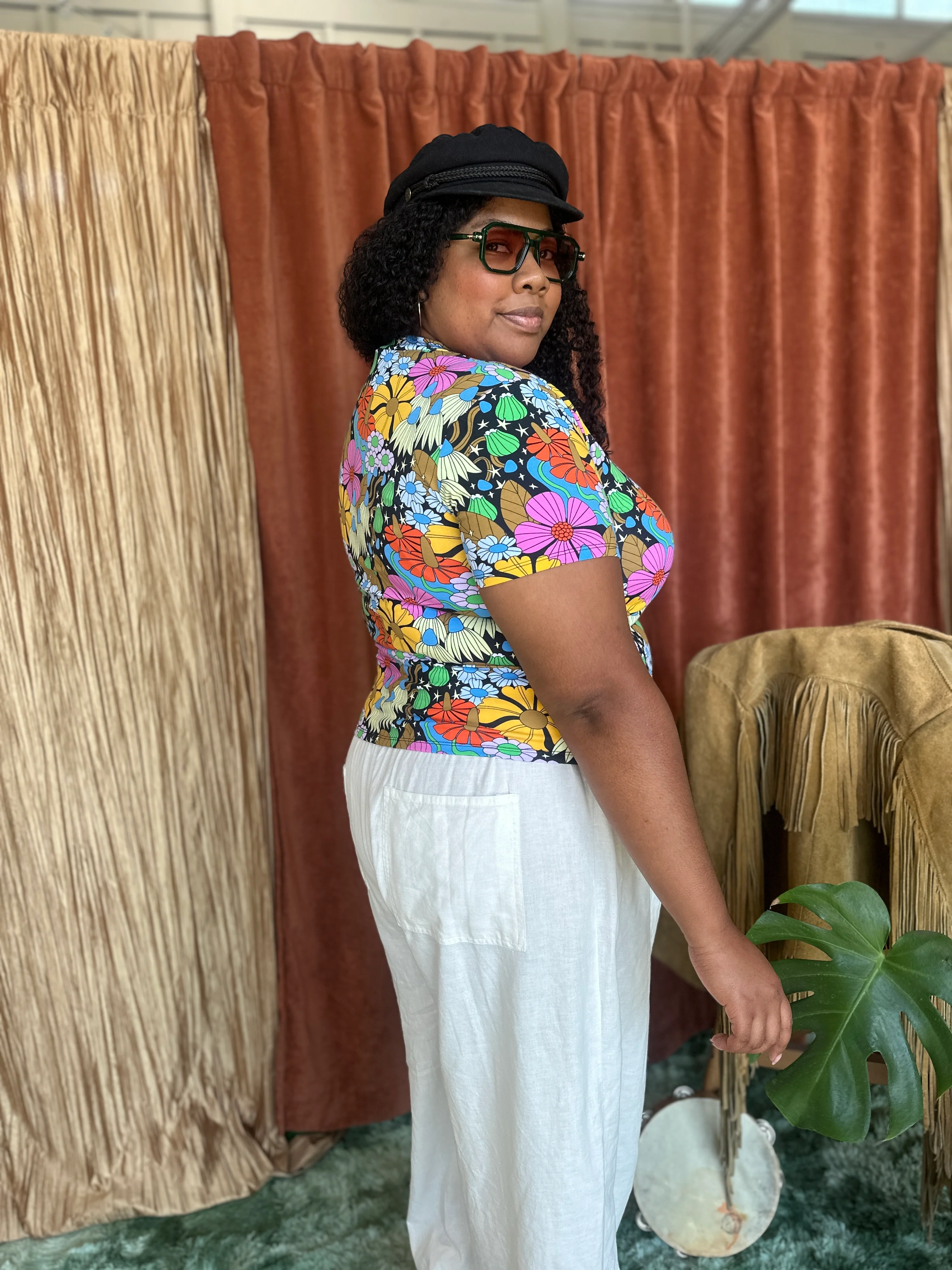 Mock Neck Cosmic Floral - Image 6