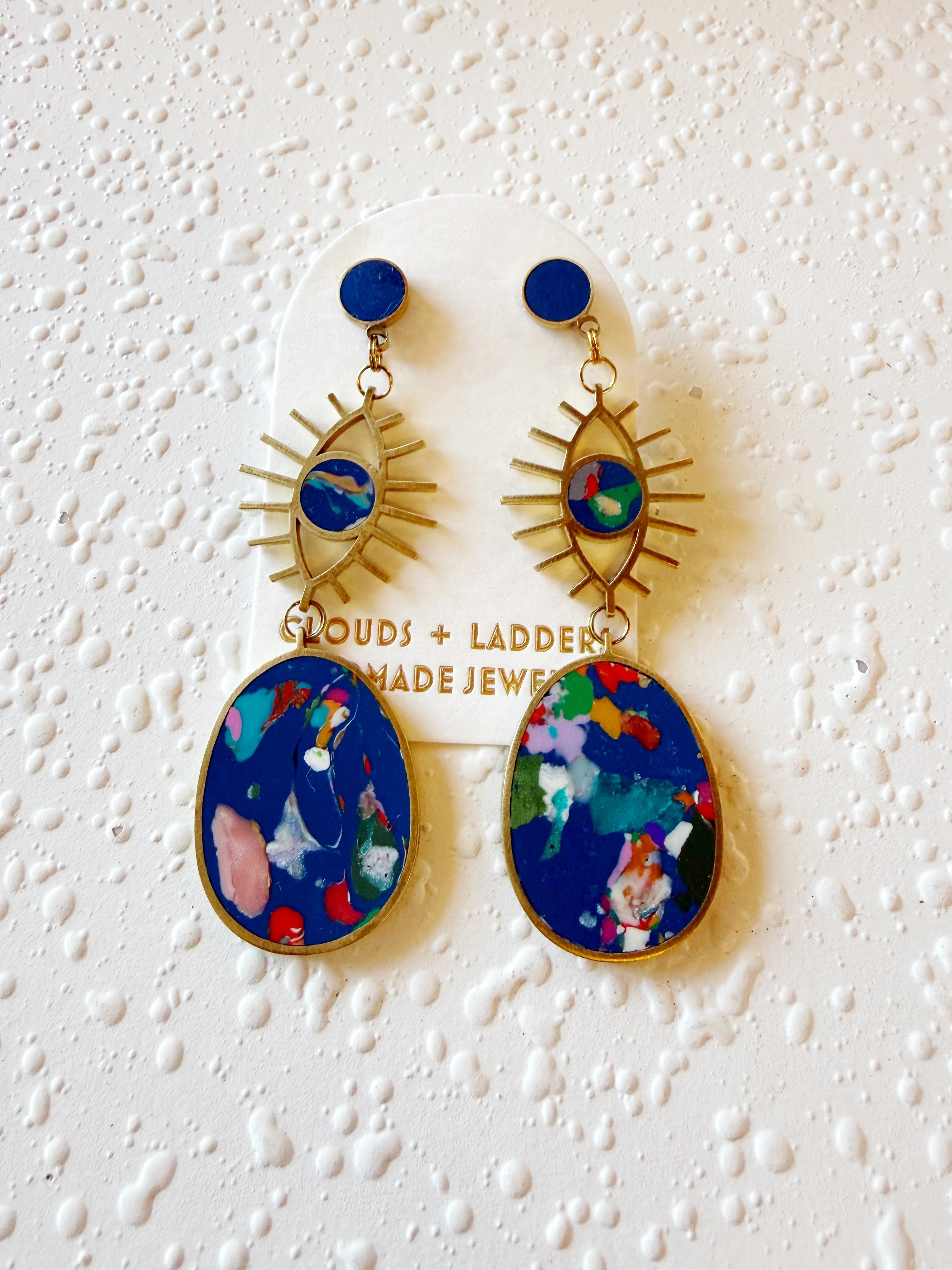 Moon Eye Drop Earrings