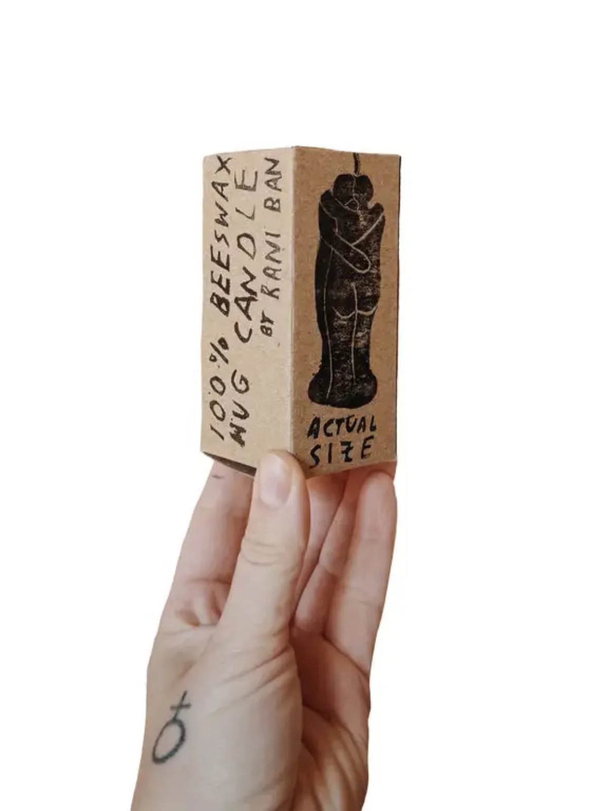 Natural Beeswax Hug Candle - Image 2