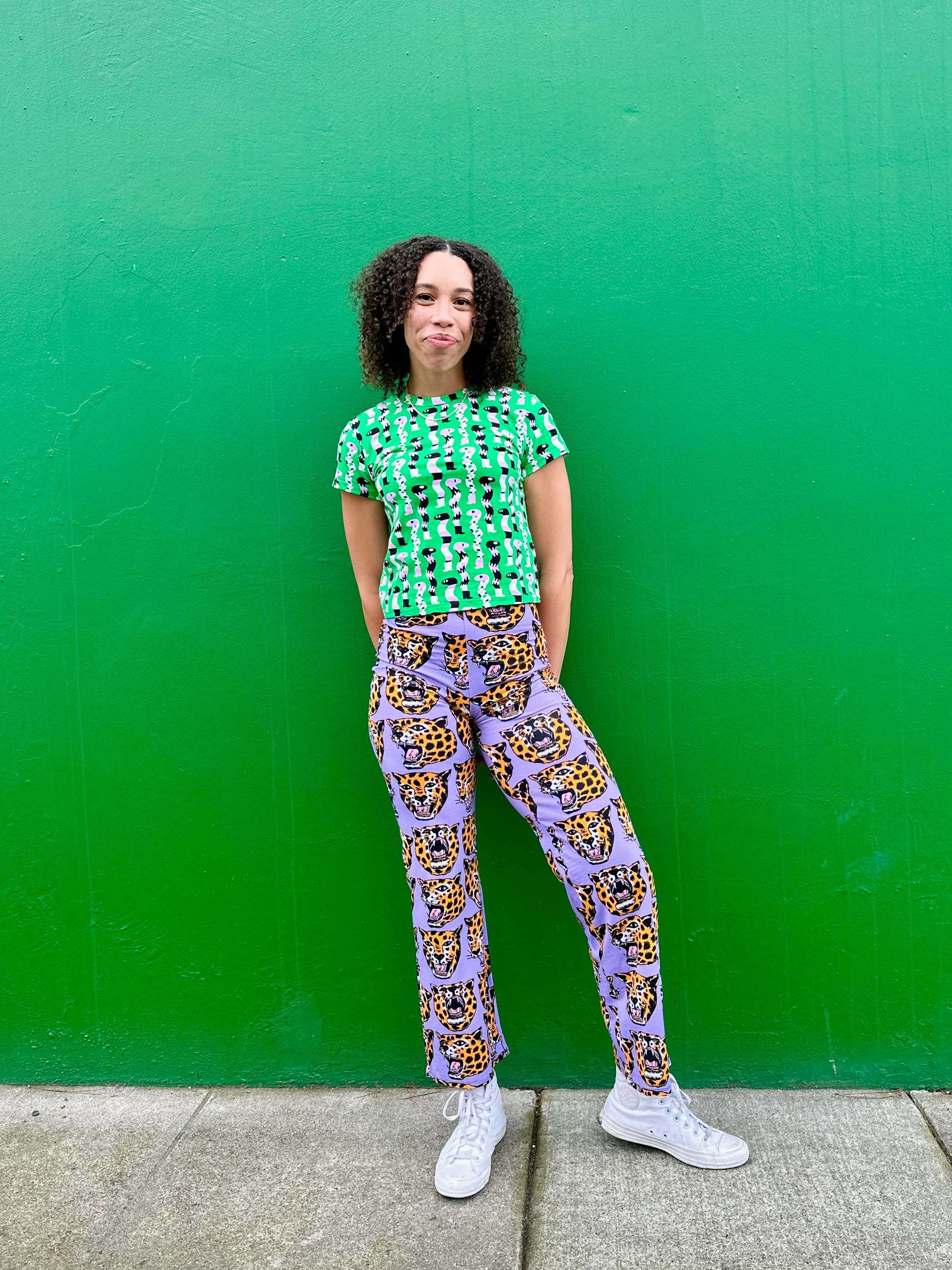 Palazzo Pant Cheetah Head - Image 3