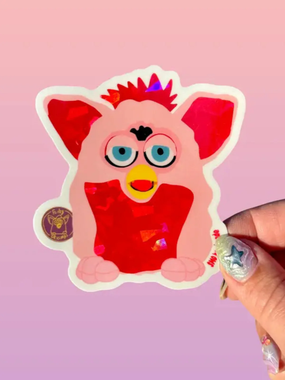 Pinky Furby Sticker