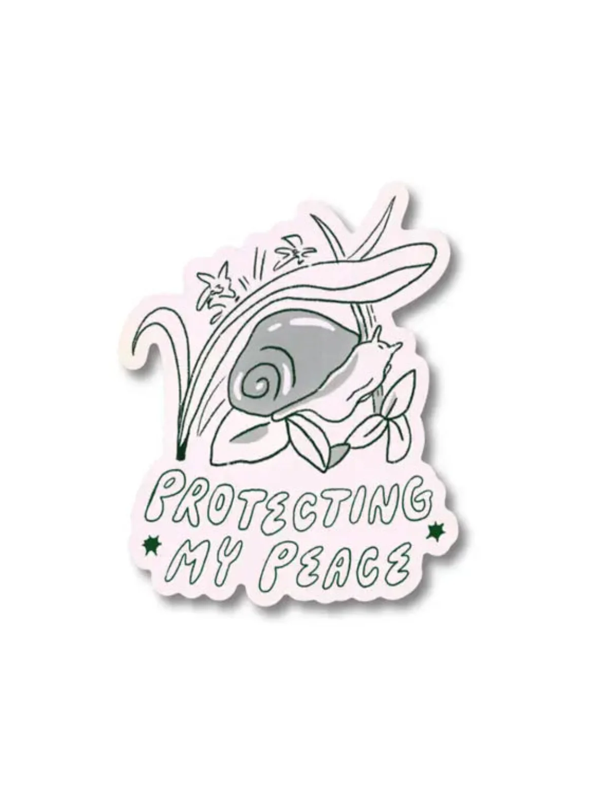 Protecting My Peace Snail Sticker