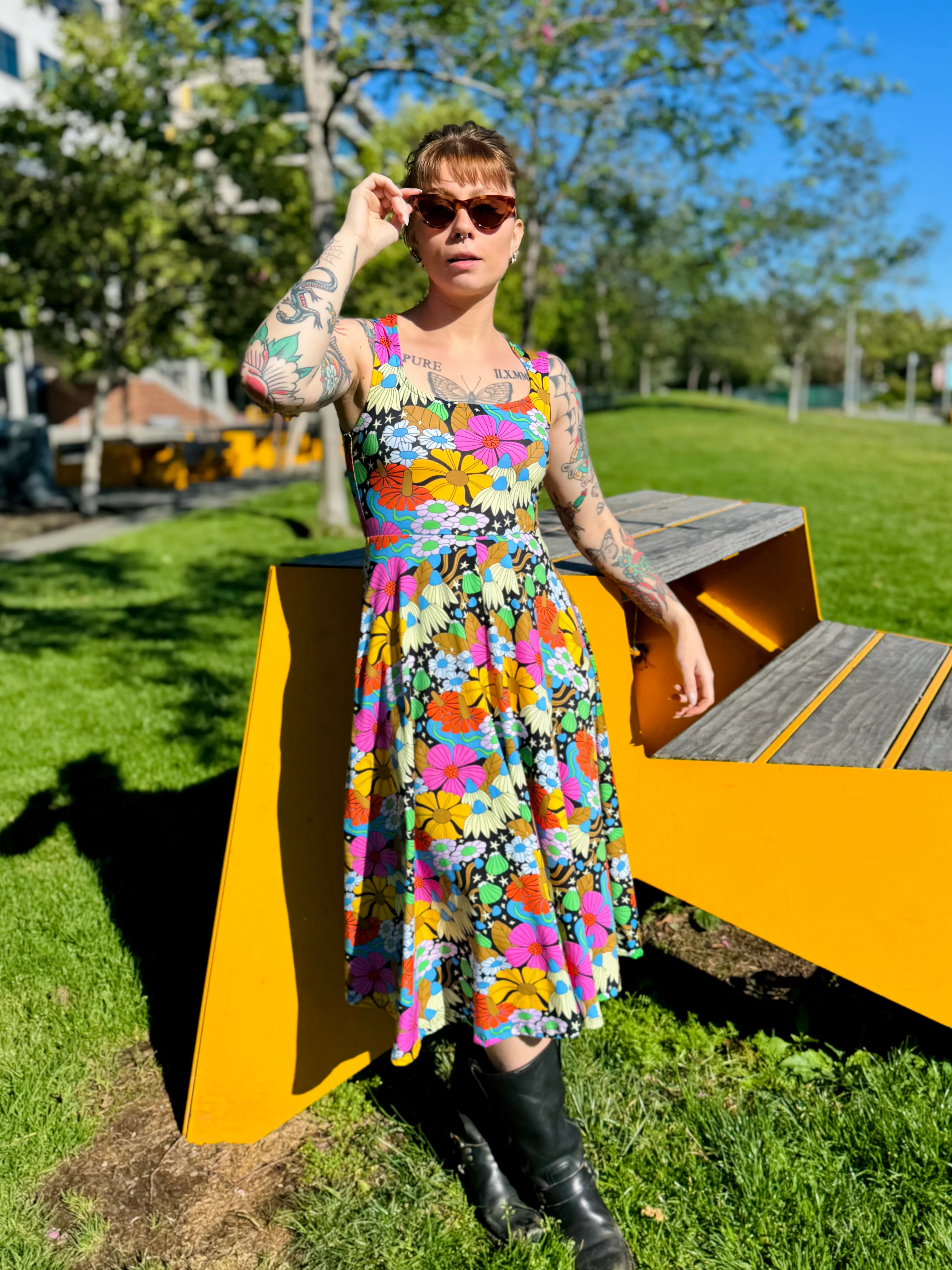 Picnic Dress Cosmic Floral - Image 6