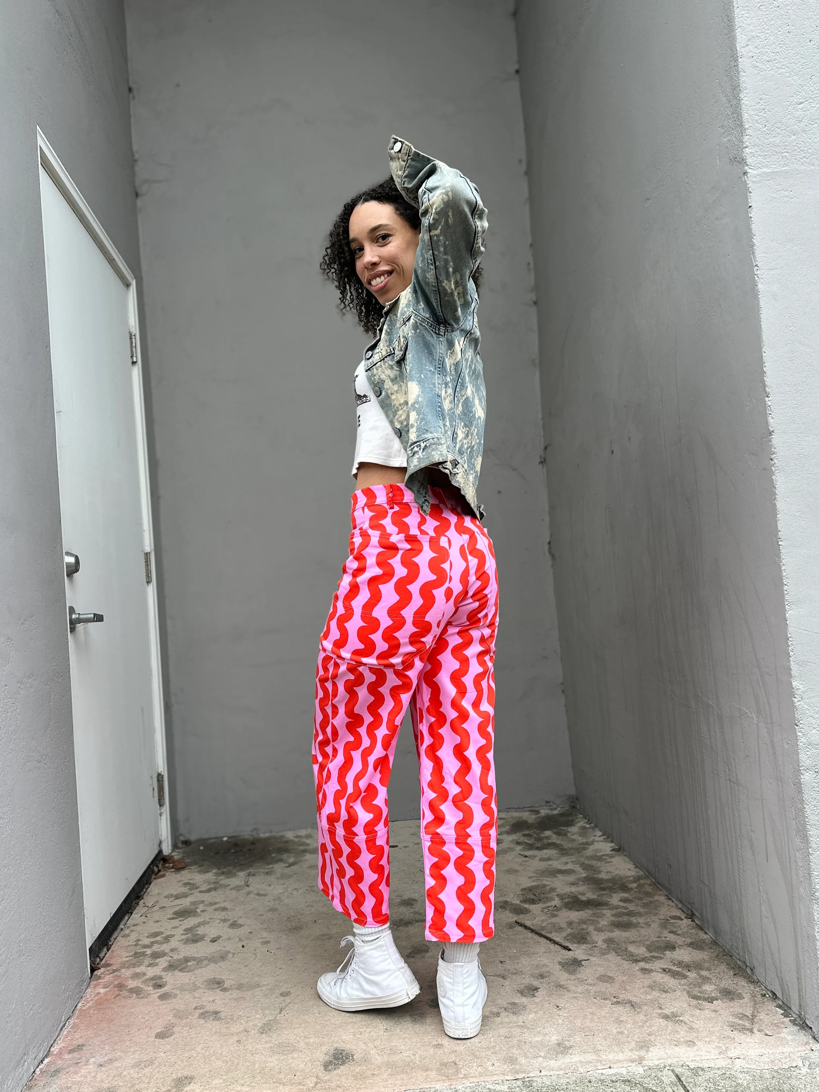 Skater Pant Pink Squiggle - Image 4