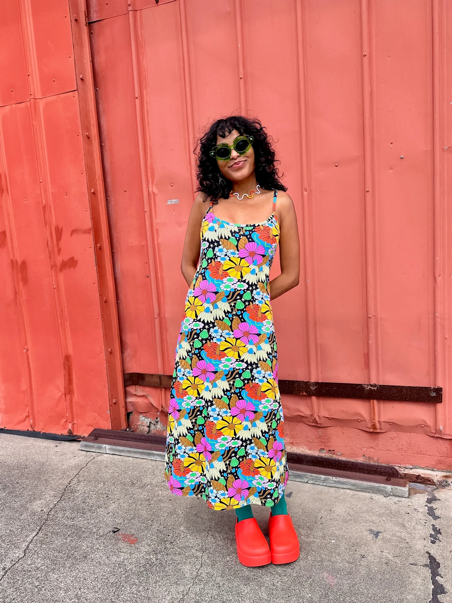Spaghetti Slip Dress Cosmic Floral