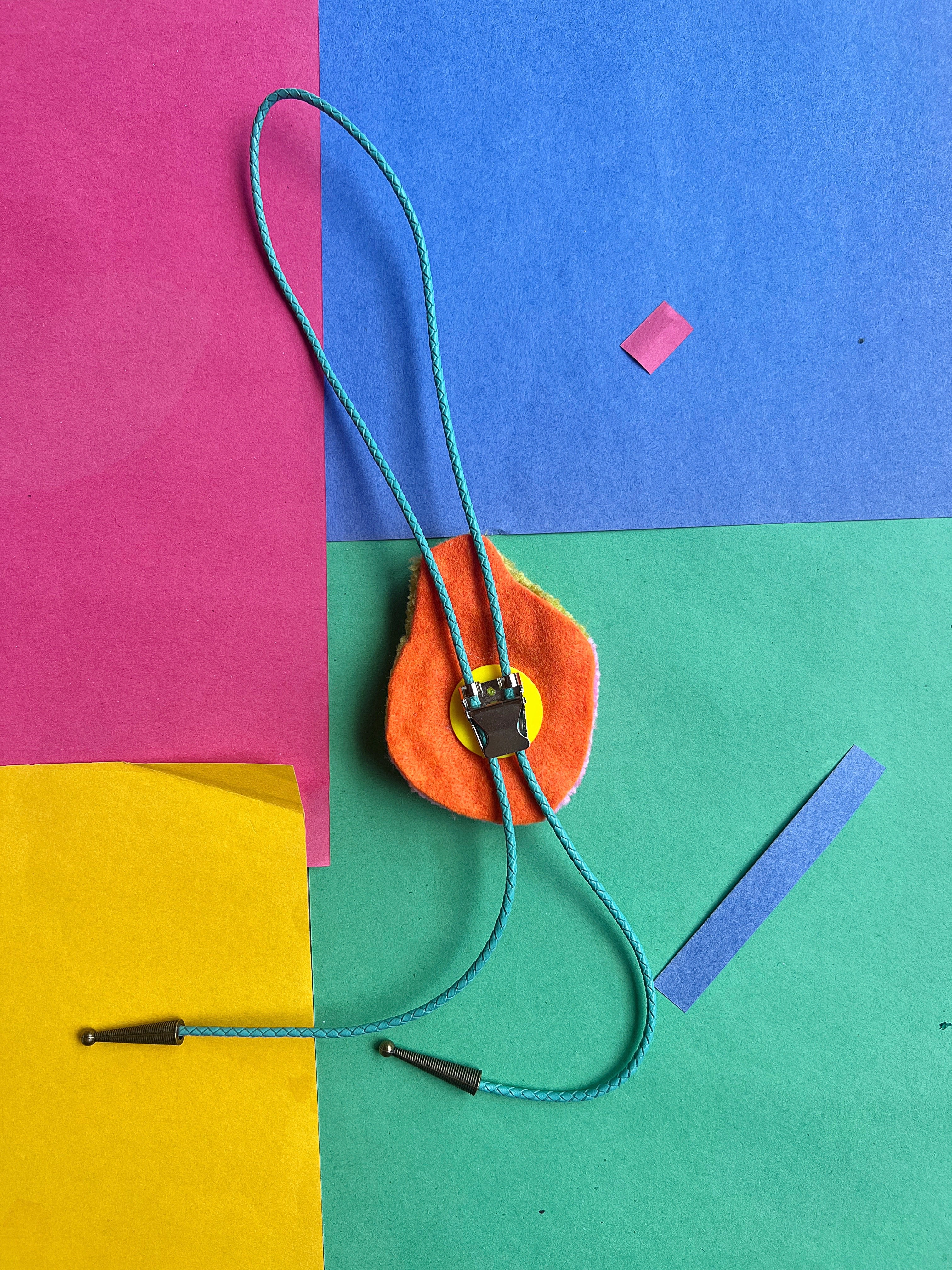 Strawberry Tufted Bolo Tie - Light Pink - Image 3
