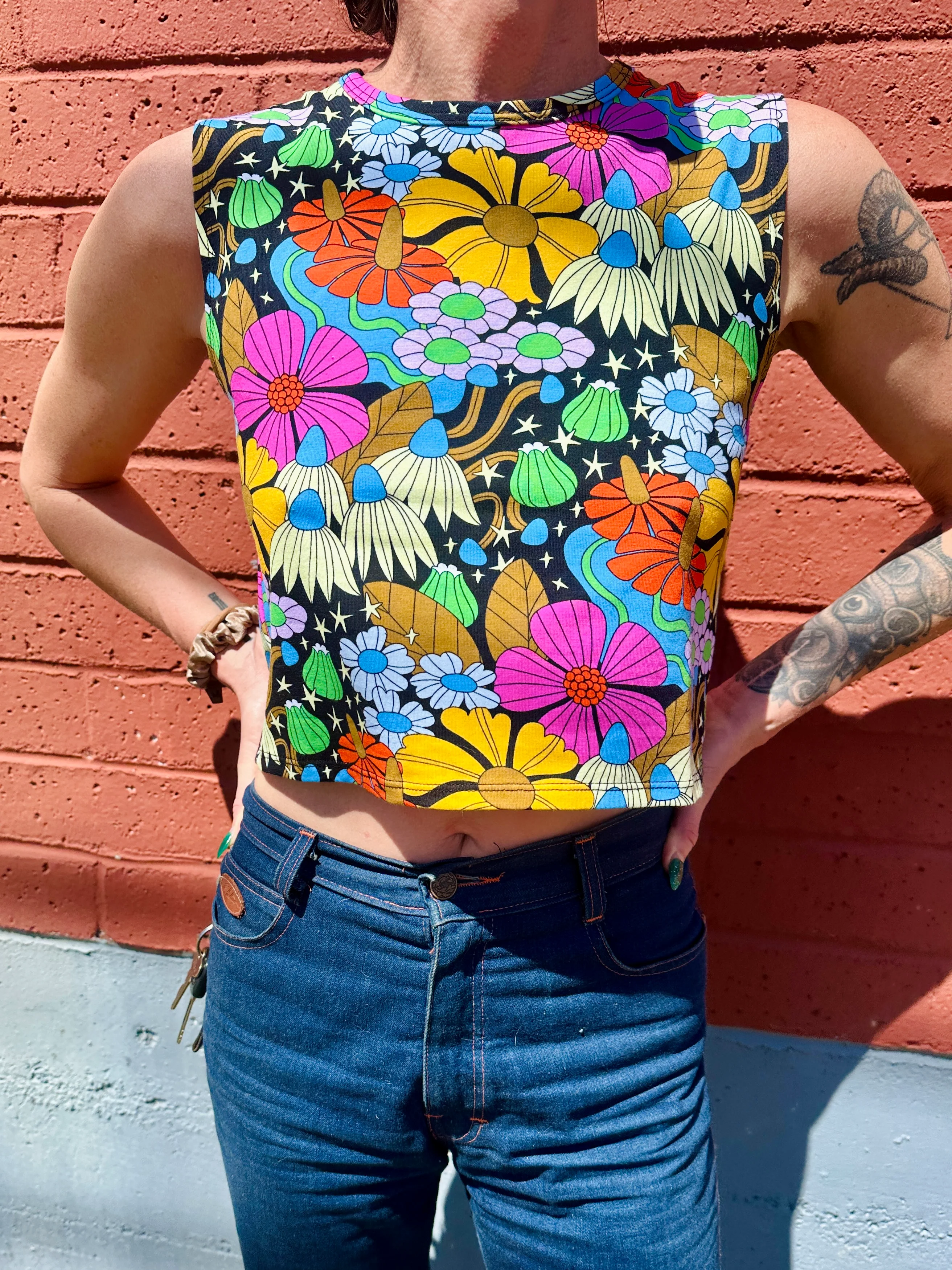 Summer Tank Cosmic Floral - Image 3