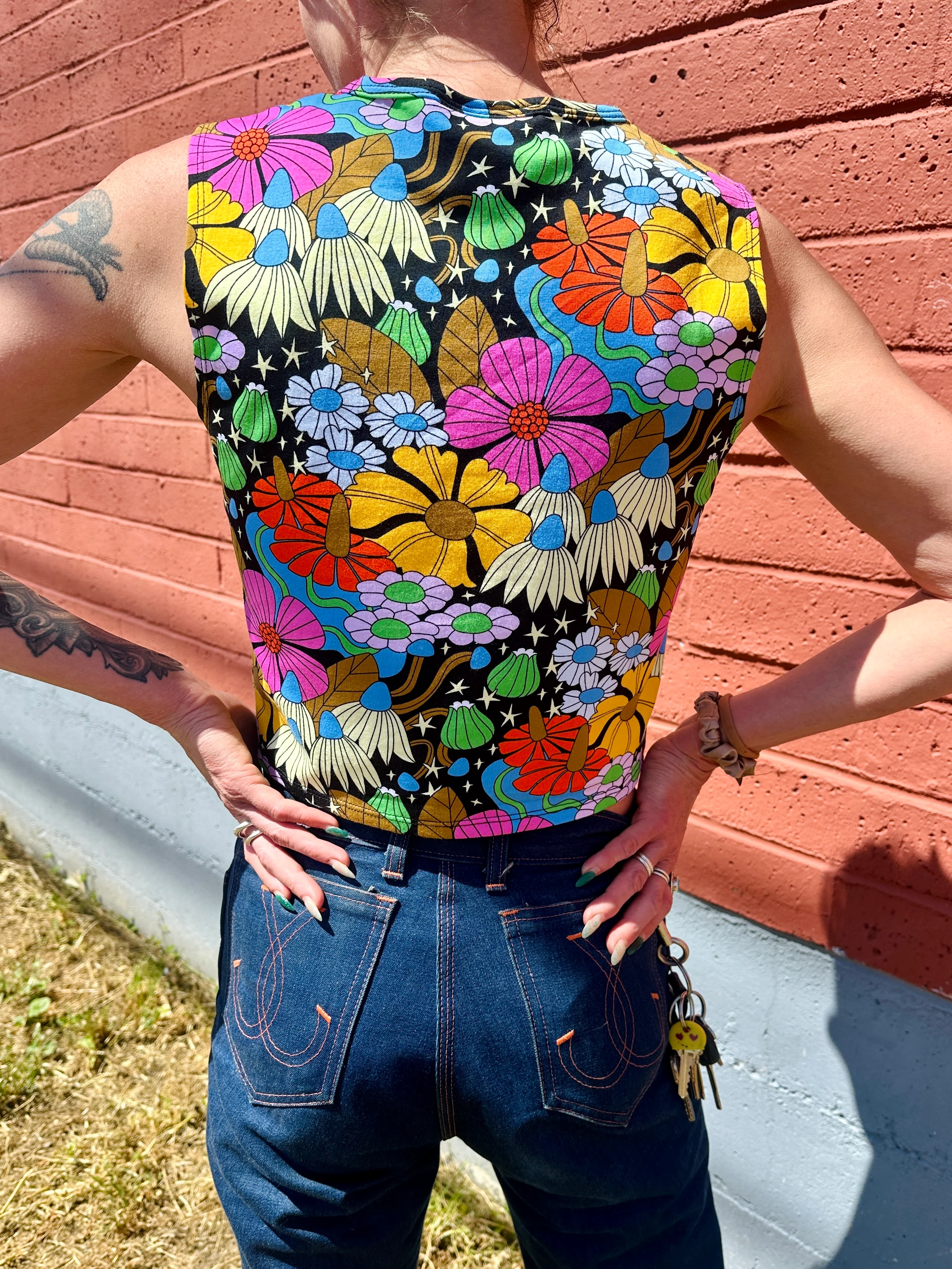 Summer Tank Cosmic Floral - Image 4