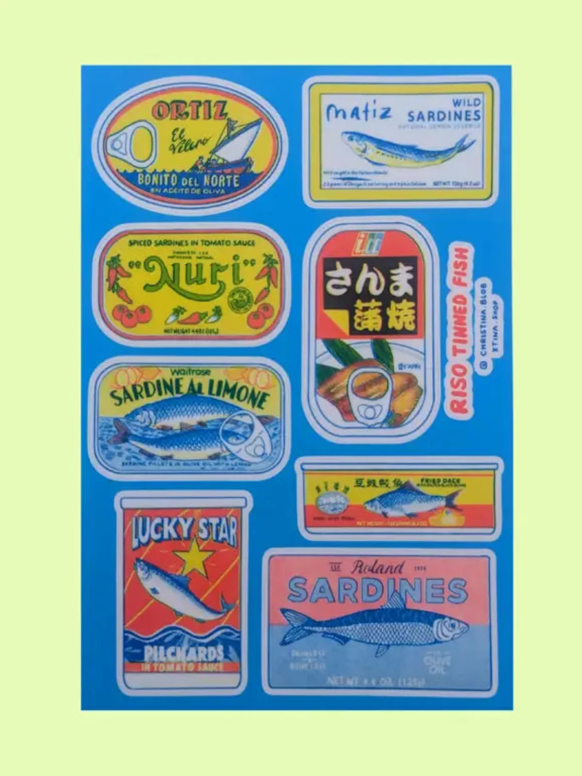 Tinned Fish Sticker Sheet