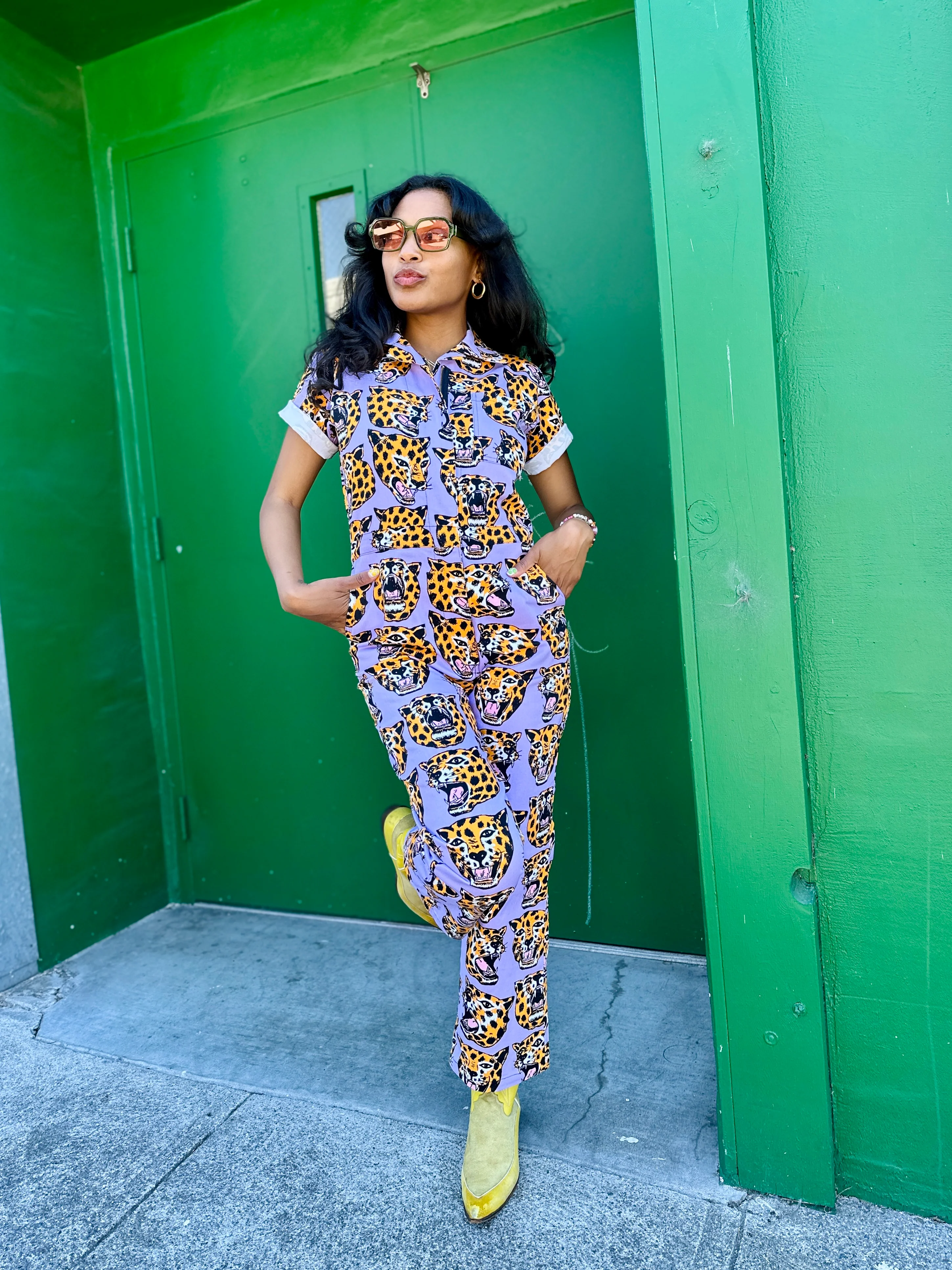 Twill Coveralls Cheetah Head - Image 3