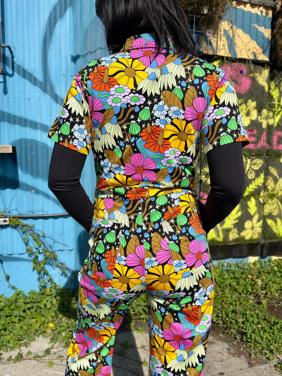 Twill Coveralls Cosmic Floral - Image 4