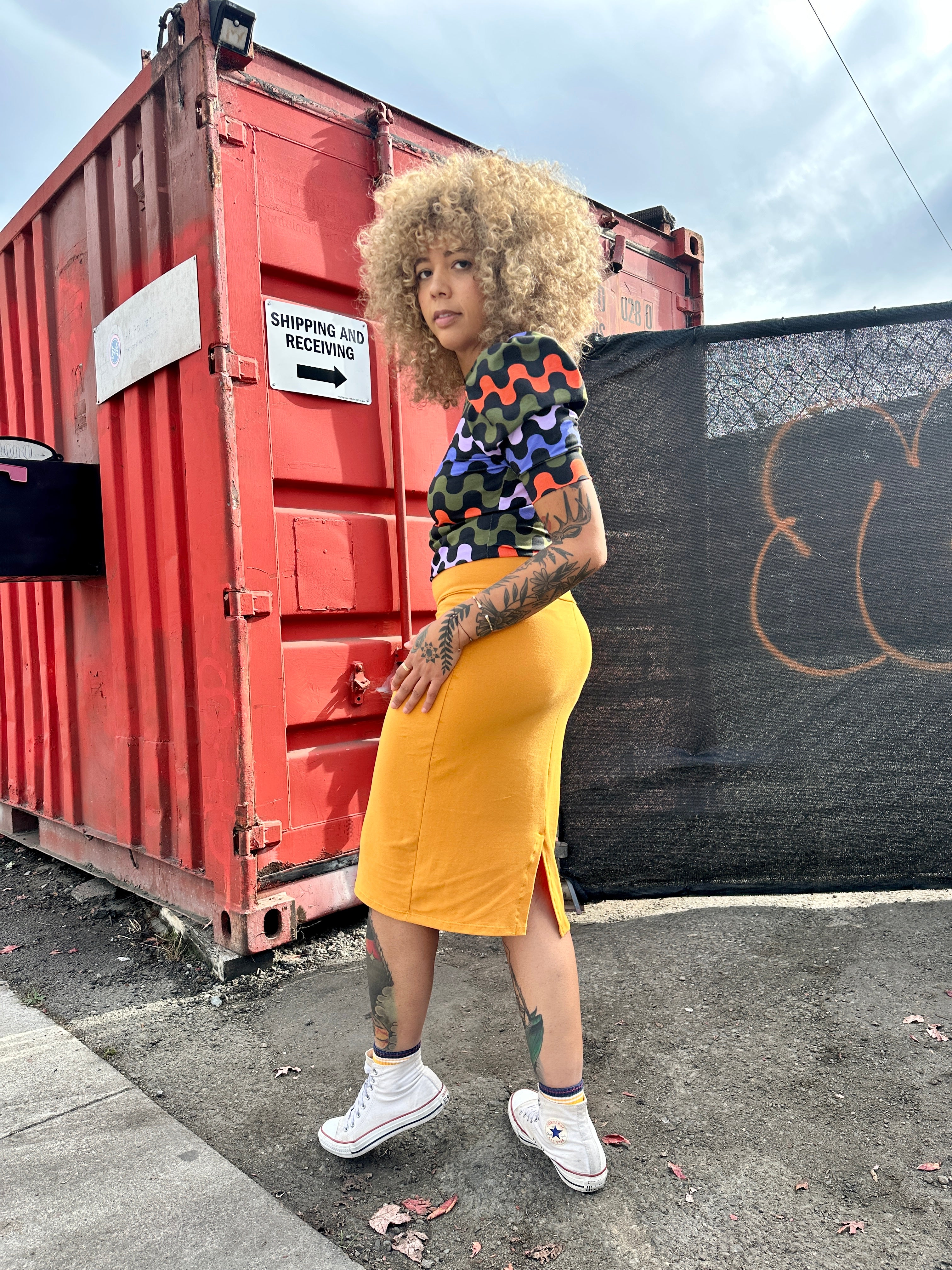 Wiggle Skirt Mustard - Image 2