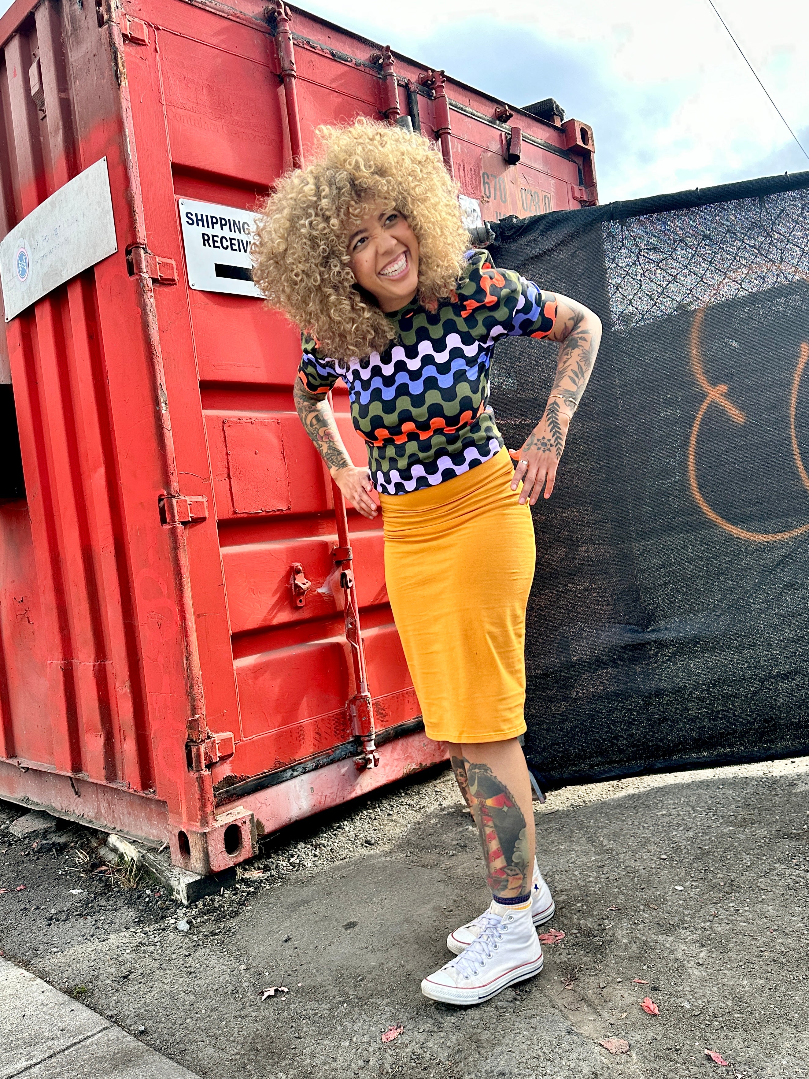 Wiggle Skirt Mustard - Image 3